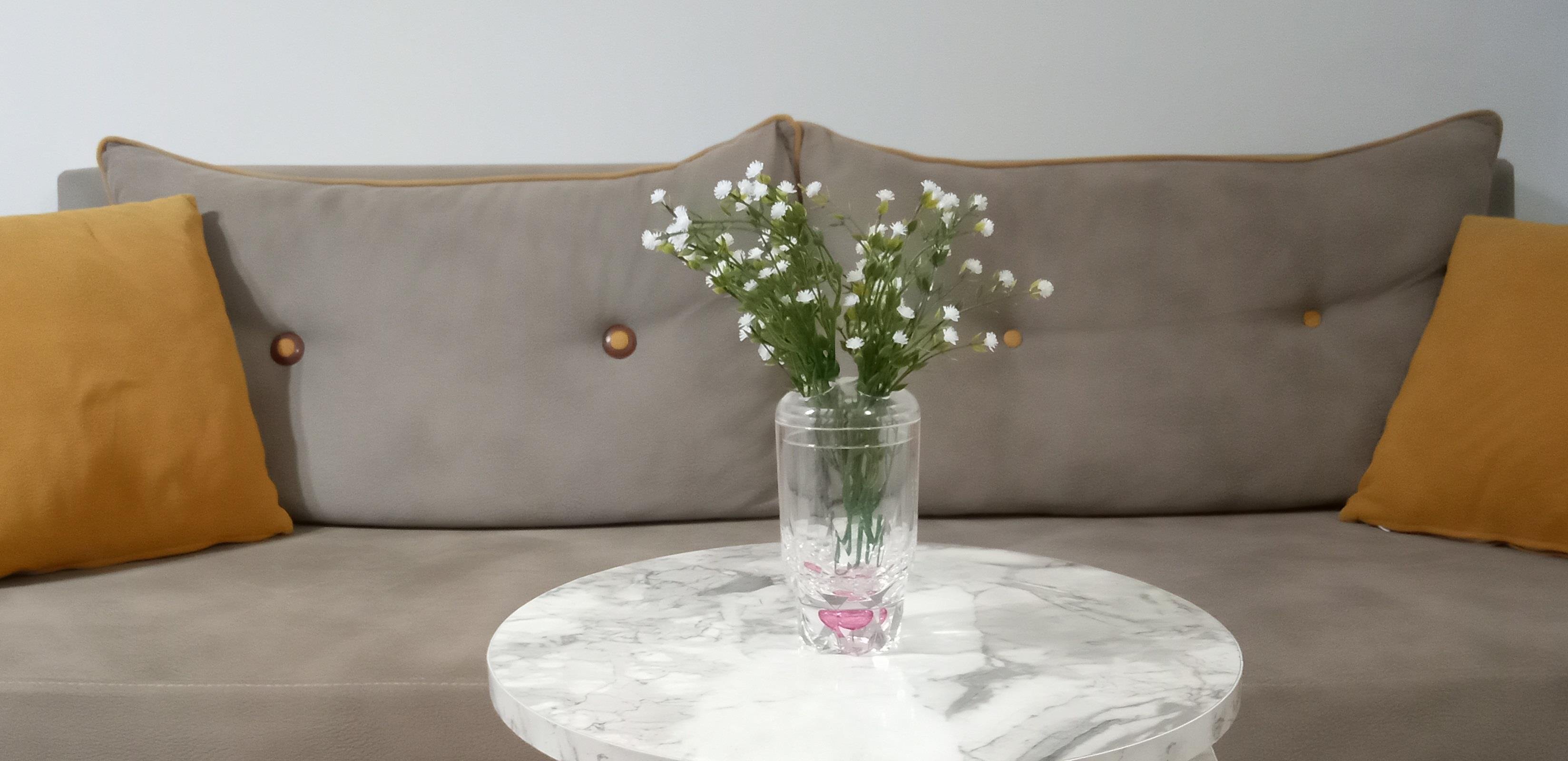 2 Adet Vazo Dahil,Vazoda Çiçek,Beyaz Yapay Çiçek,Vazo Dekoratif Kristal Damlalı 6X6X19Cm 