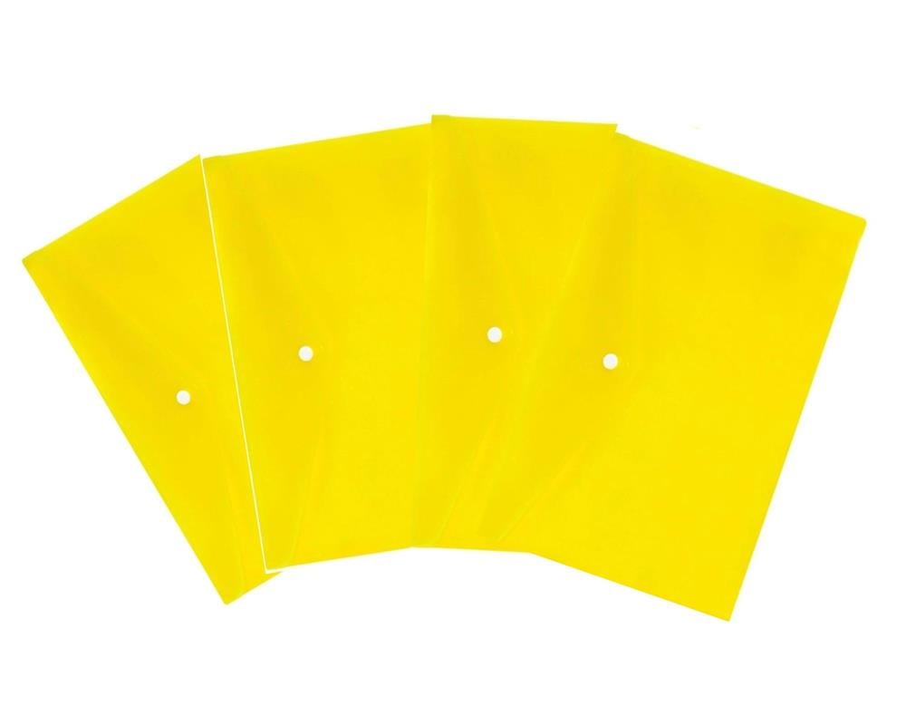 A4 Çıtçıtlı Dosya Sarı 4 Adet Pvc 31x24cm