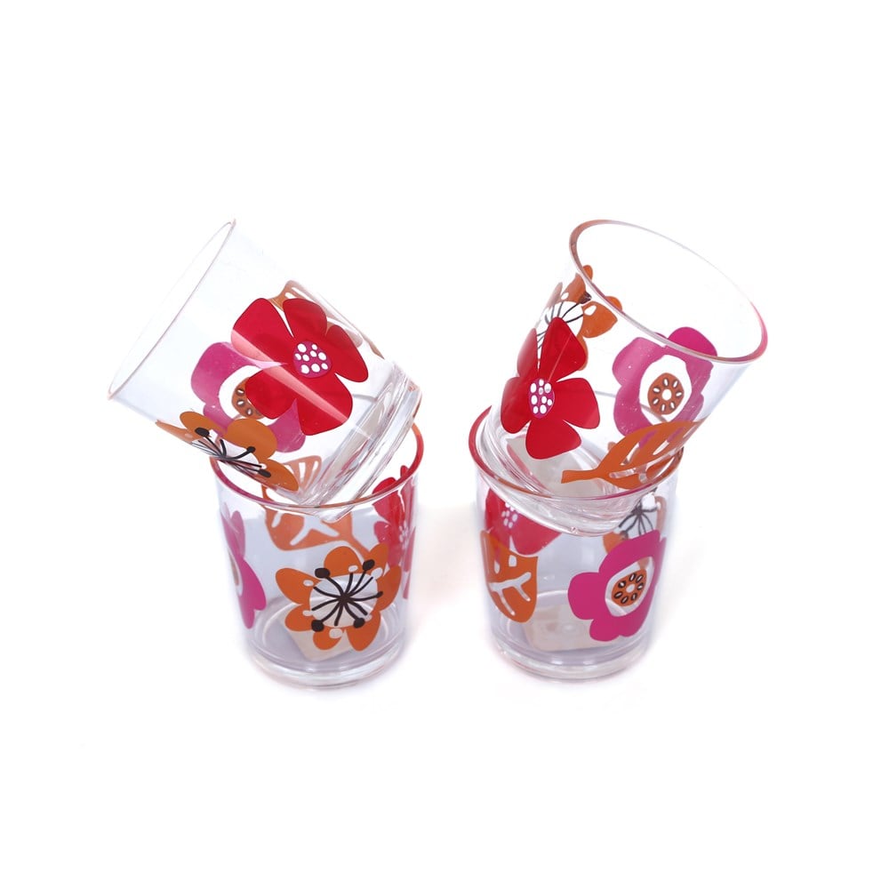 Akrilik Su Bardağı 4 Lü Set 9x9x8cm 400ml