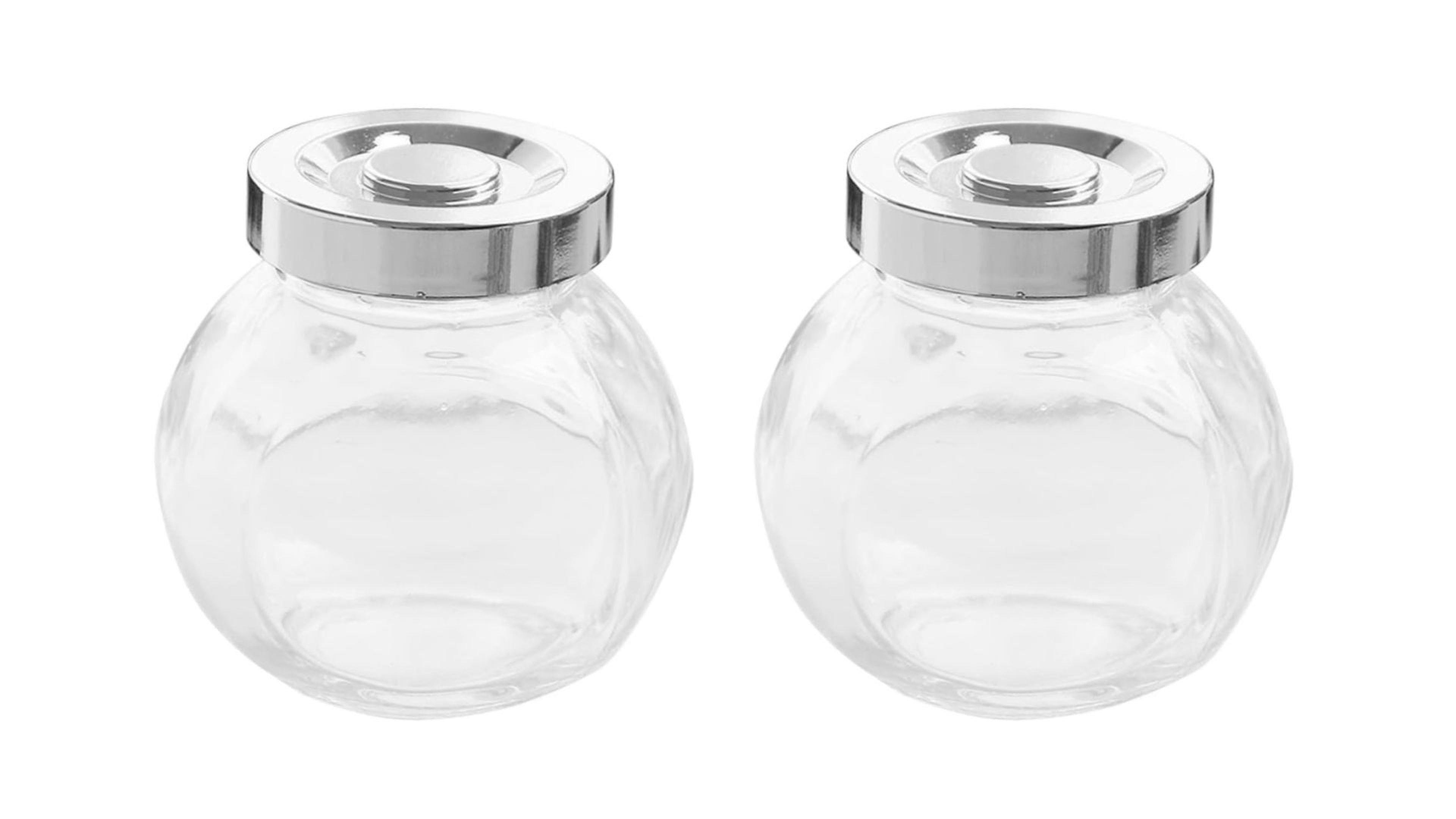 Baharat Kavanozu Cam  2 Adet Saklama Kabı 8X7X6Cm