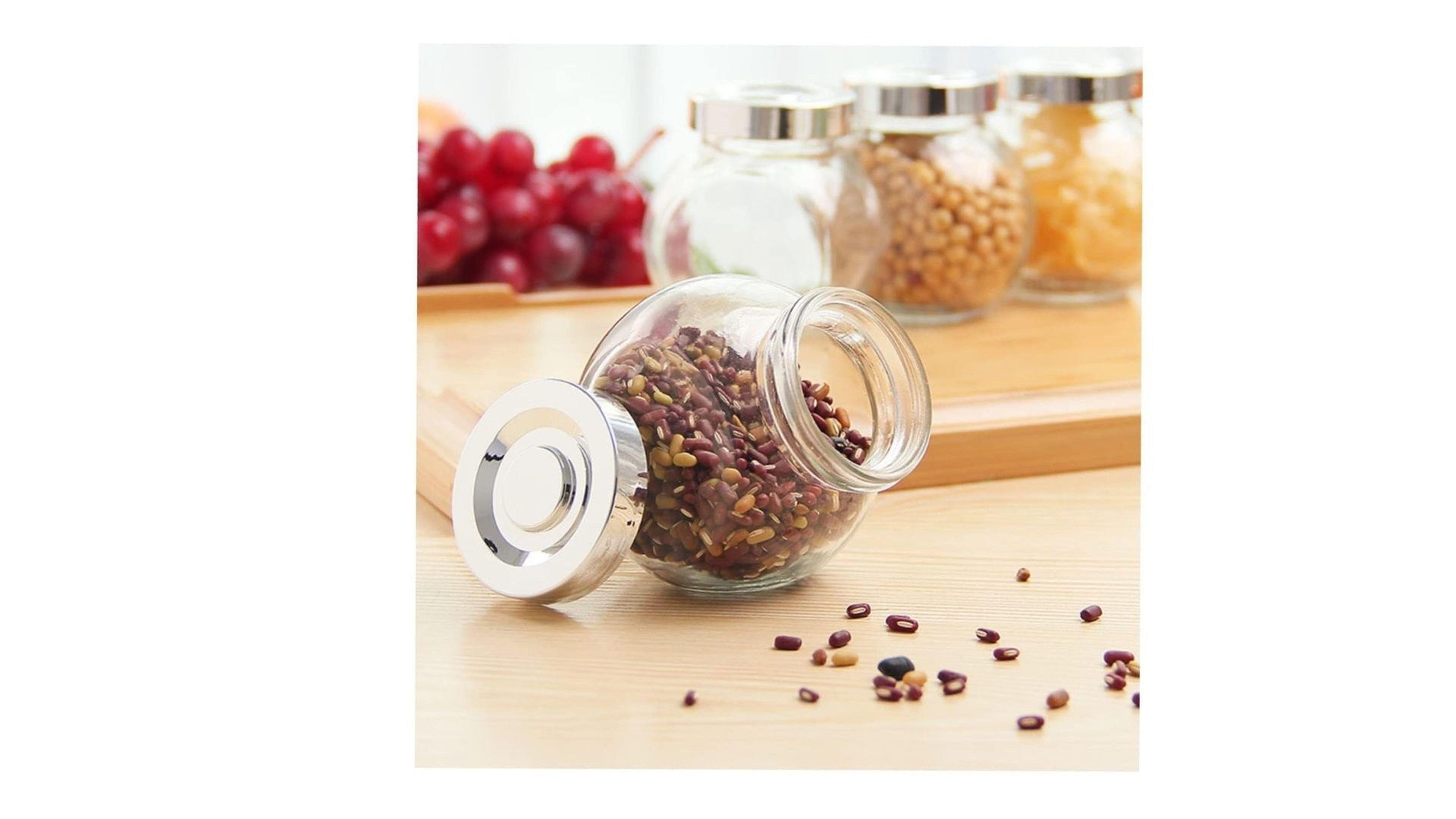 Baharat Kavanozu Cam  2 Adet Saklama Kabı 8X7X6Cm