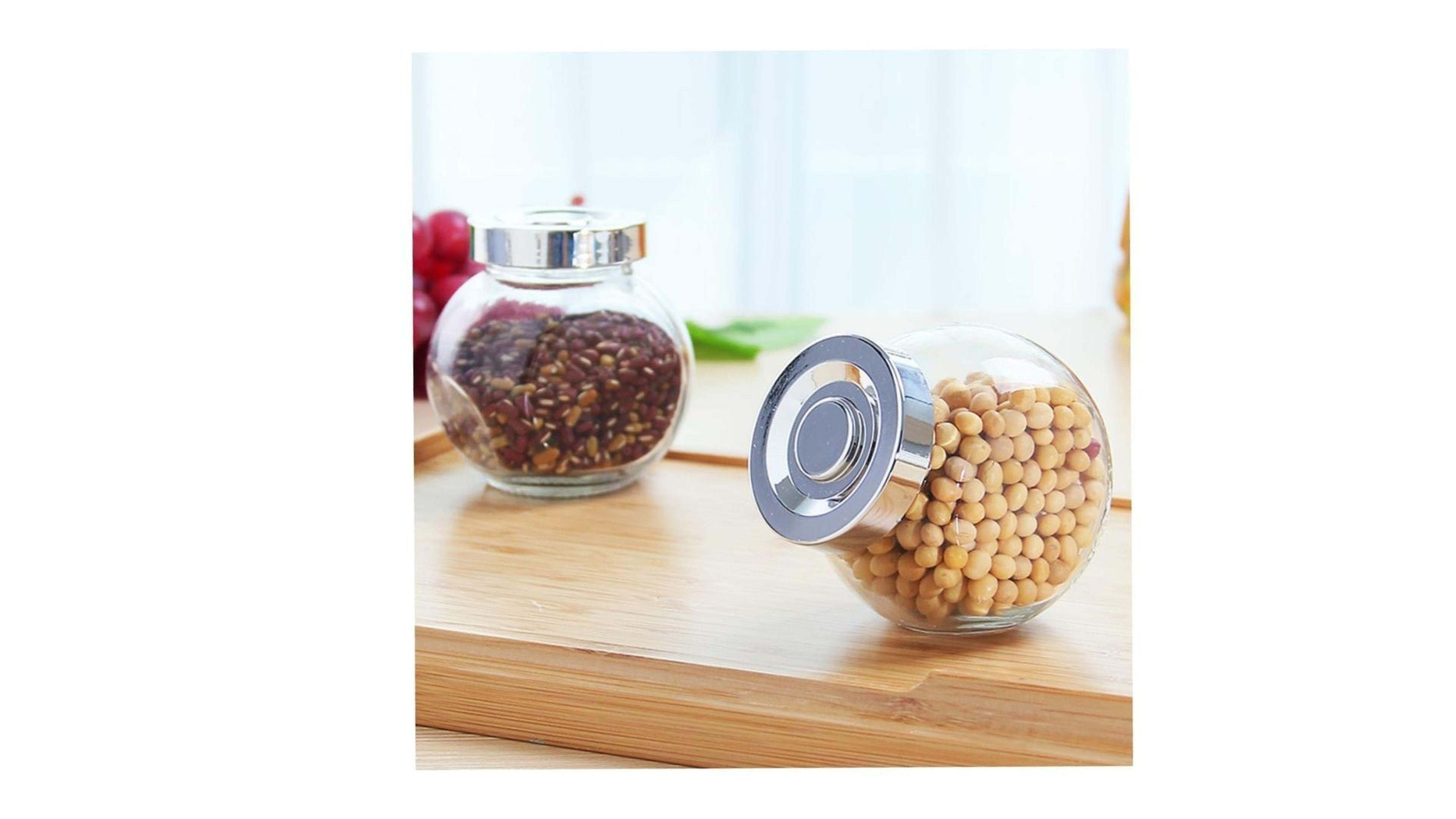 Baharat Kavanozu Cam  2 Adet Saklama Kabı 8X7X6Cm