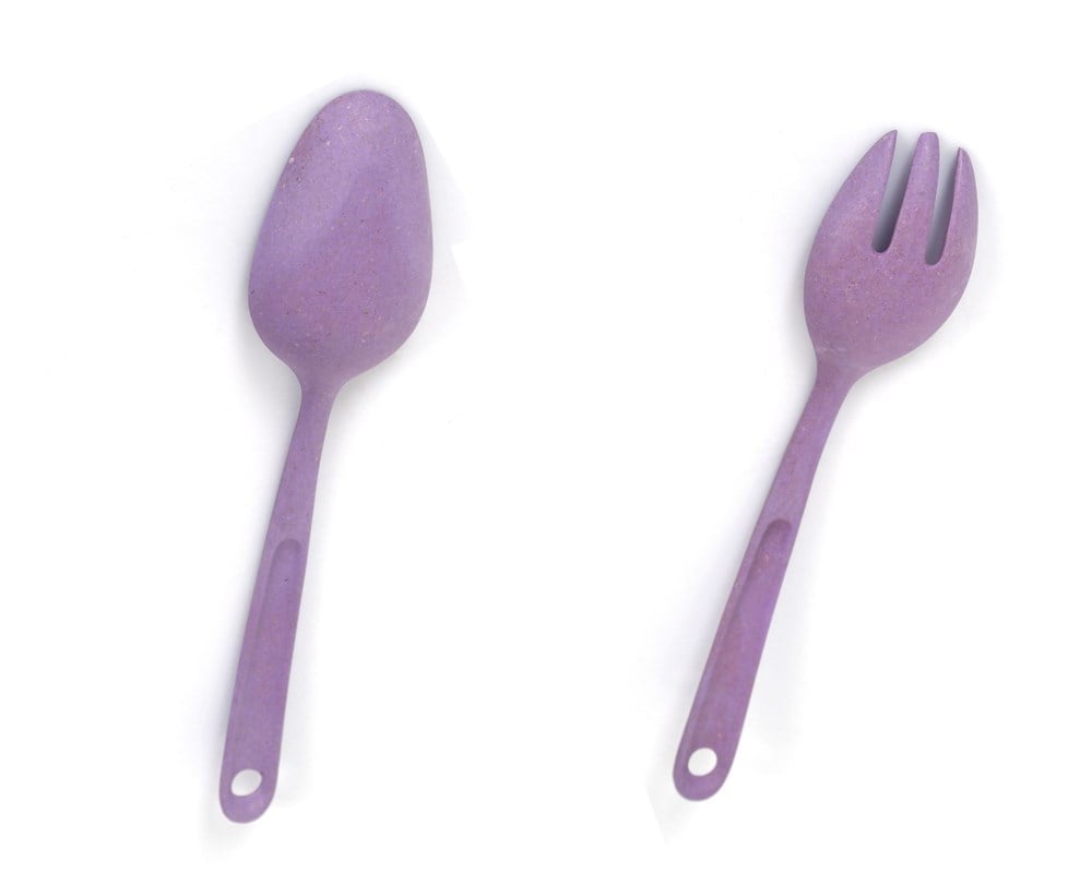 Bambu mor Salata Kaşık Seti  25x2x4cm