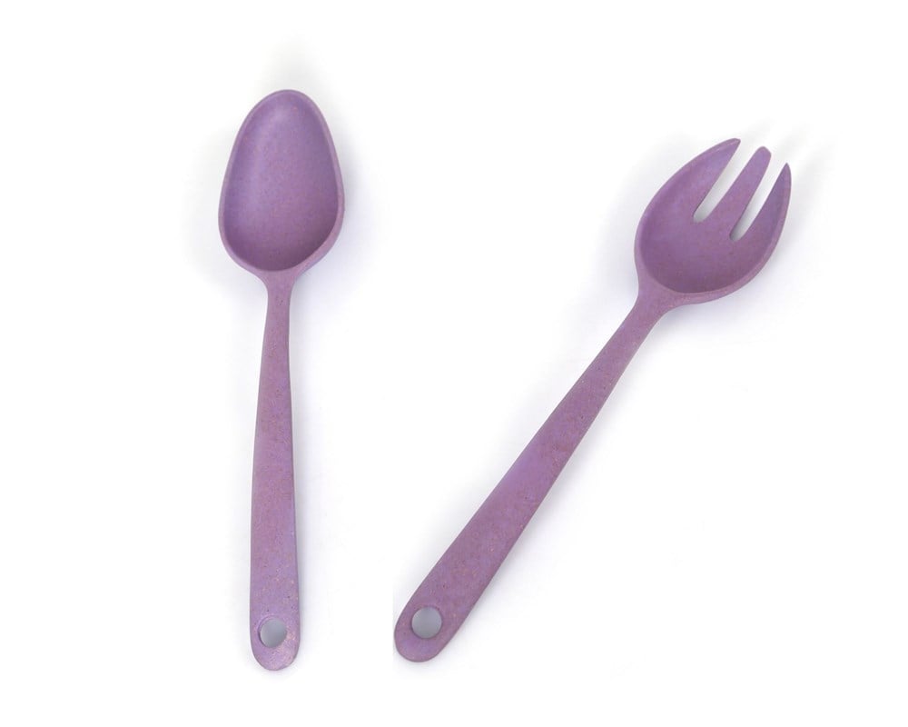 Bambu mor Salata Kaşık Seti  25x2x4cm