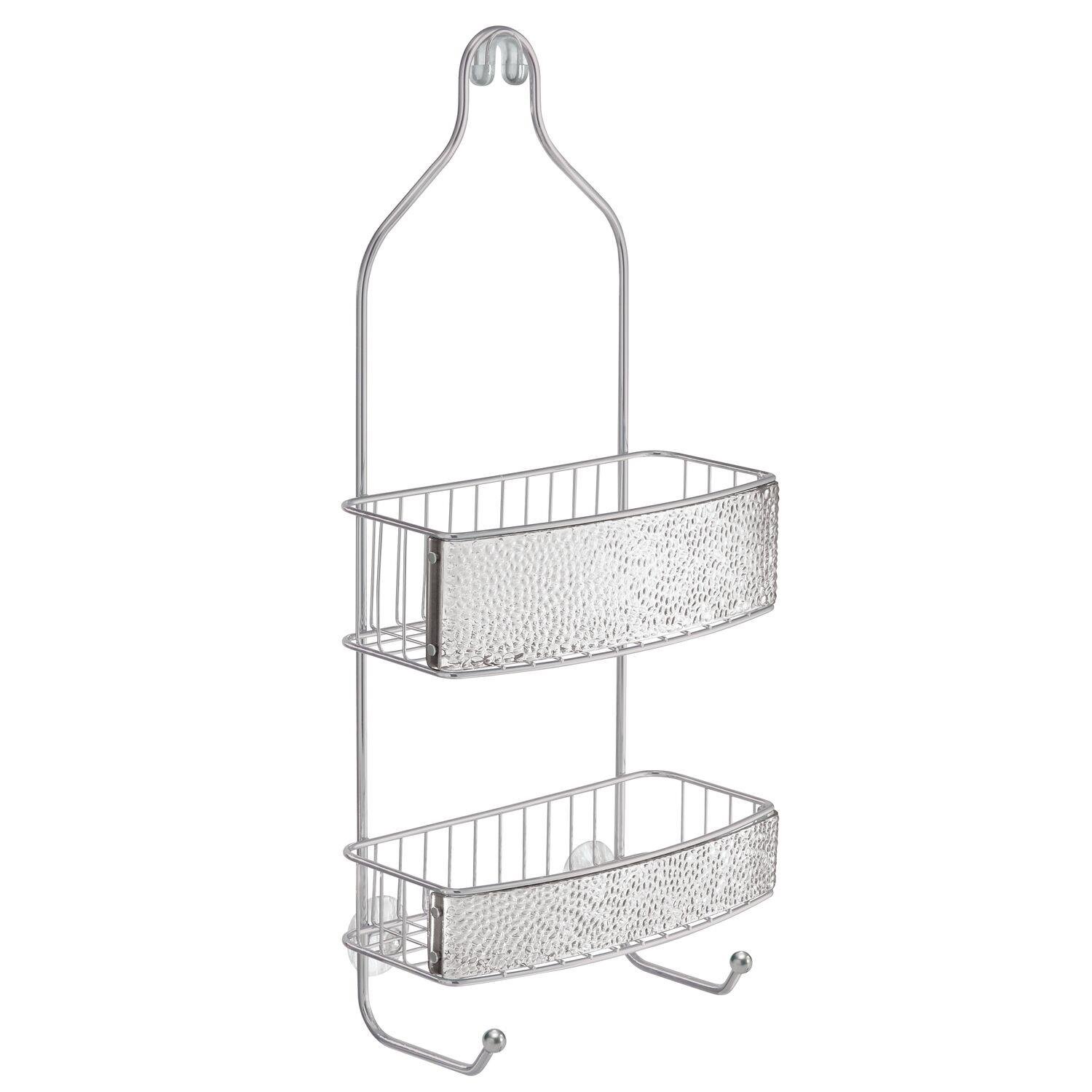 Banyo Duş Rafı Duş Hortumuna Takılabilir  Vantuzlu Damlalı Model 25X11X55Cm