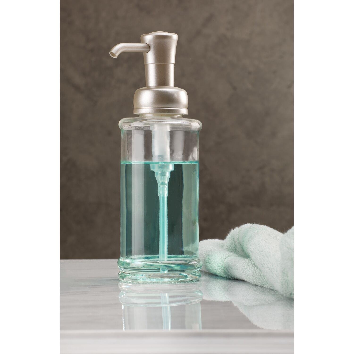 Cam Sıvı Sabunluk Şeffaf  7X7X20Cm 325Ml