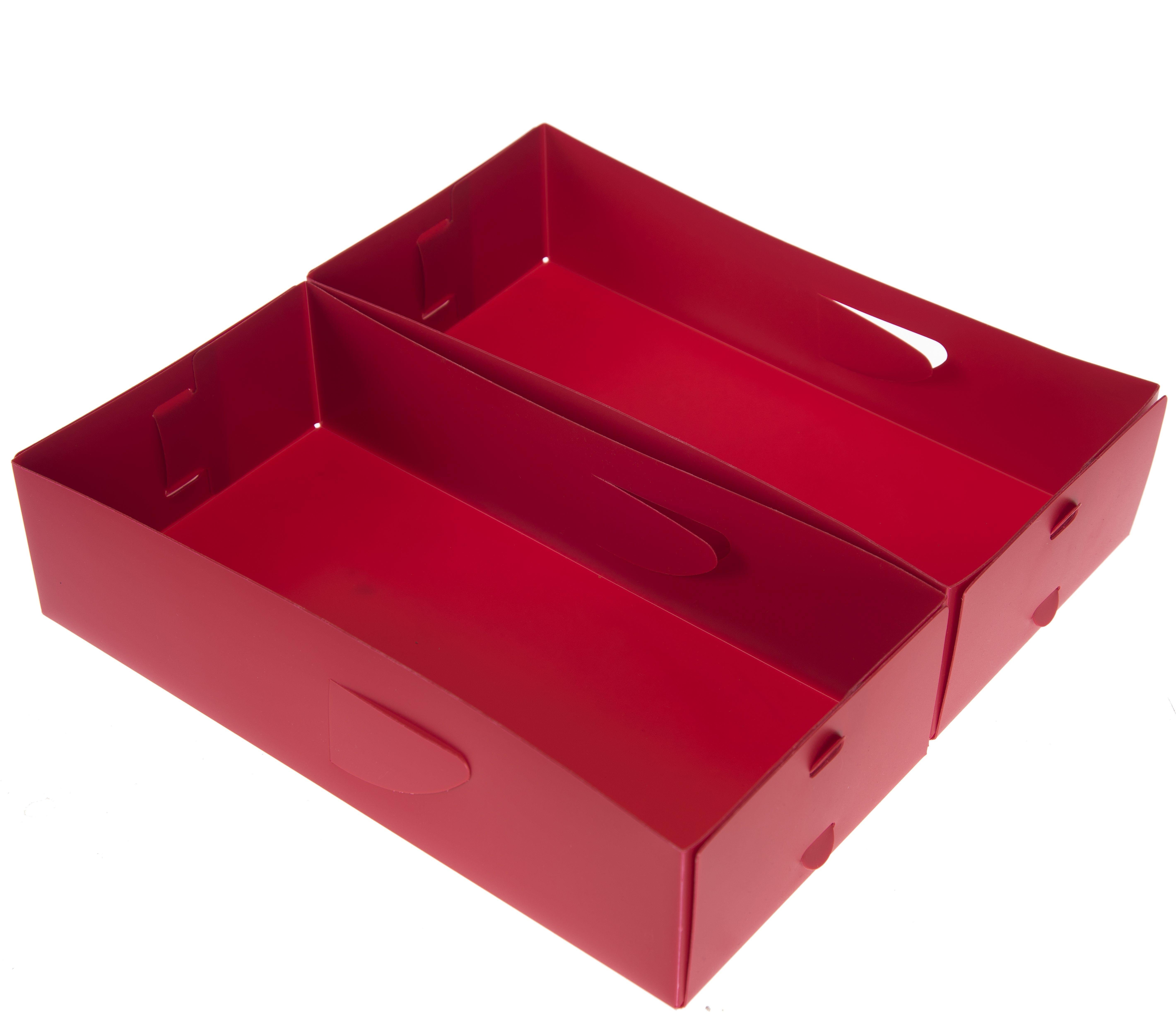 Çekmece İçi Düzenleyici 2 Adet Kutu Kırmızı 30X15X7Cm