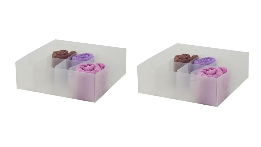 Çekmece İçi Düzenleyici Set,12 Bölmeli Pvc 2 Adet 30x30x10cm