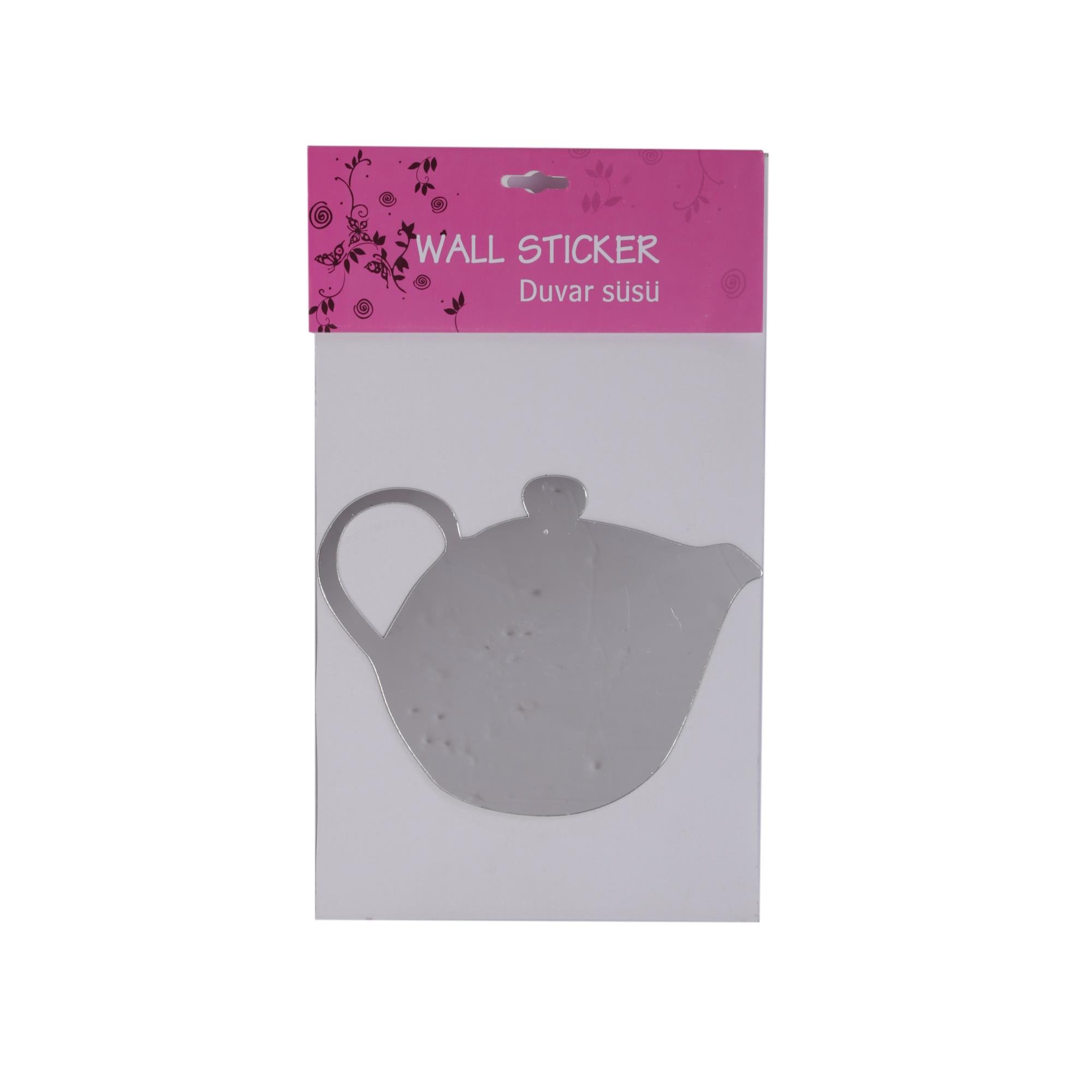 Defter Sticker,Laptop Sticker  Aynalı  Çaydanlık Şekilli 20X15X0,6Cm