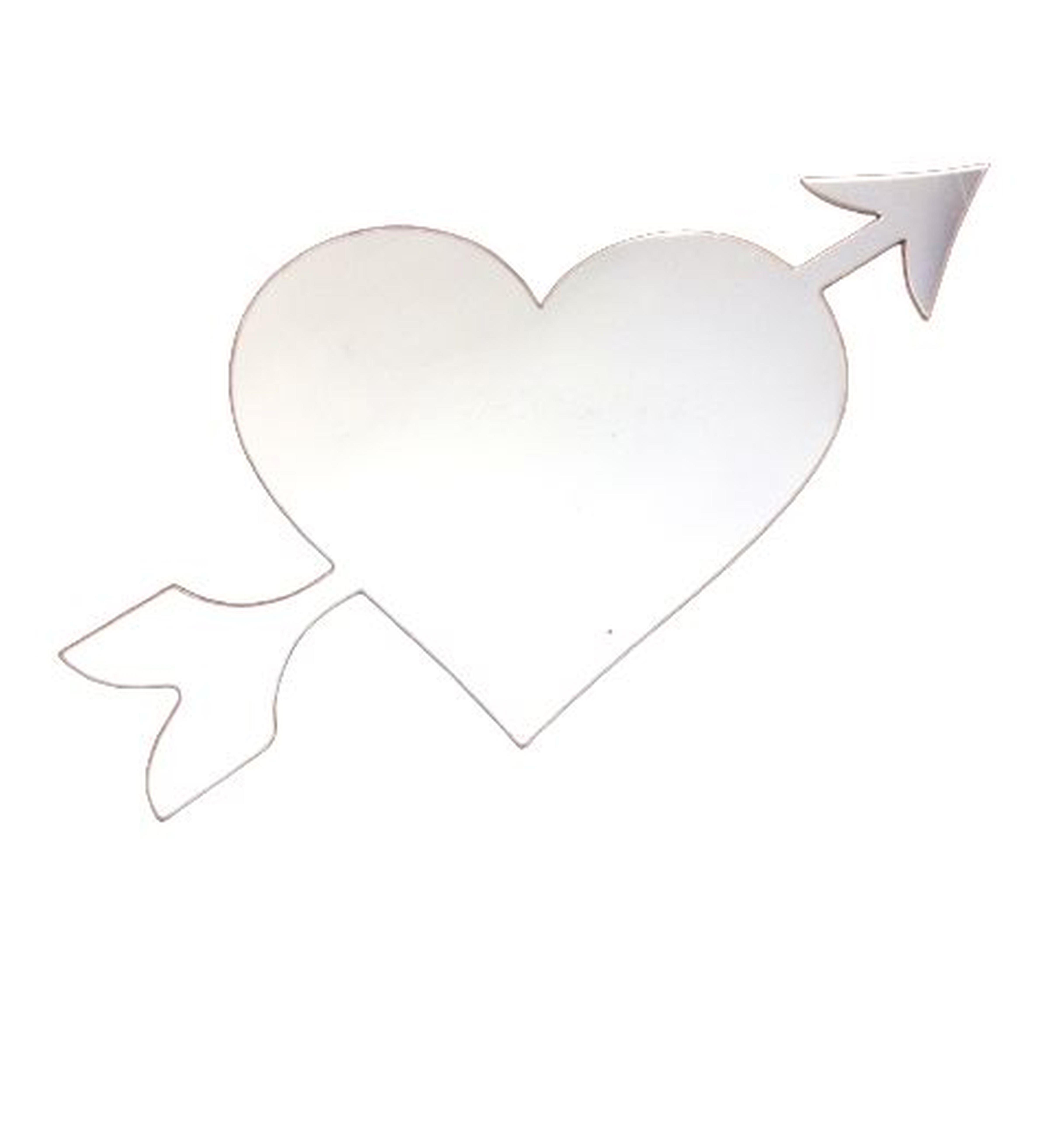 Defter Sticker,Laptop Sticker  Aynalı Kalp Şekilli 20X11X0,6Cm