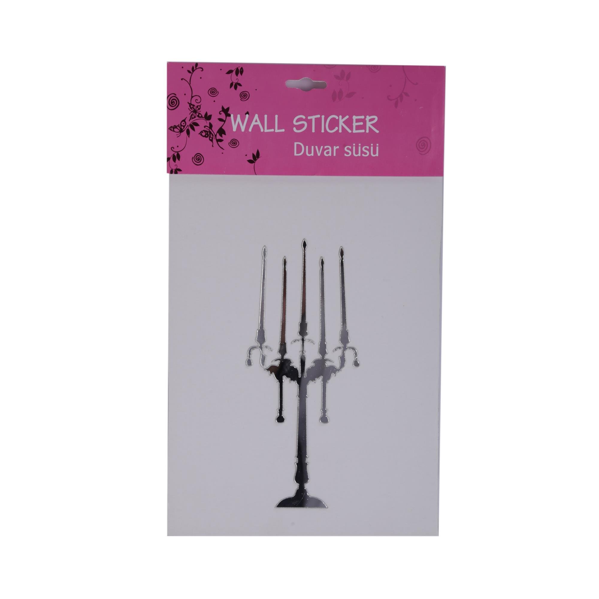 Defter Sticker,Laptop Sticker  Aynalı  Şamdan Şekilli 35X20X0,6Cm