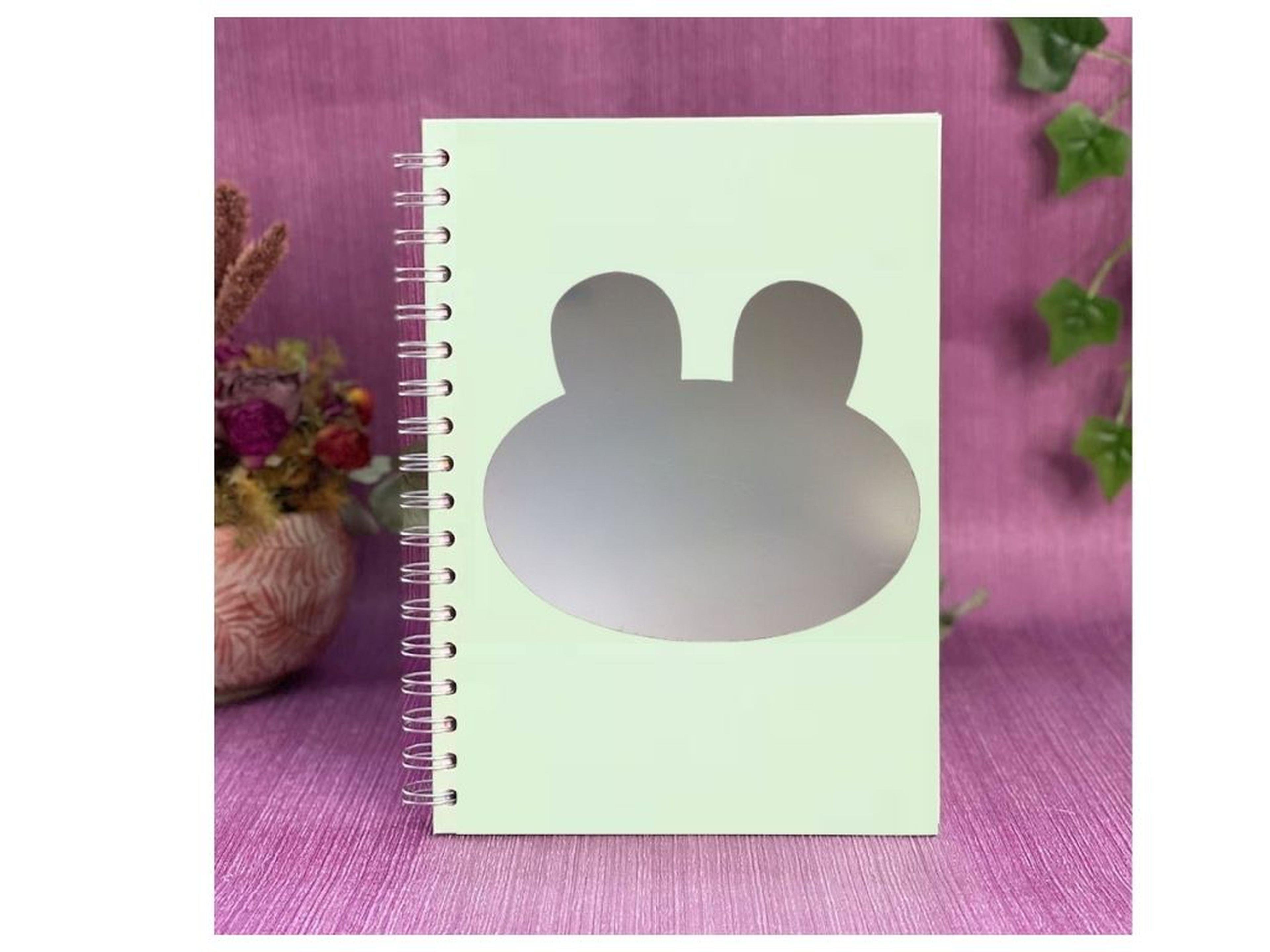 Defter Sticker,Laptop Sticker  Aynalı Tavşan Şekilli 20X20X0,6Cm