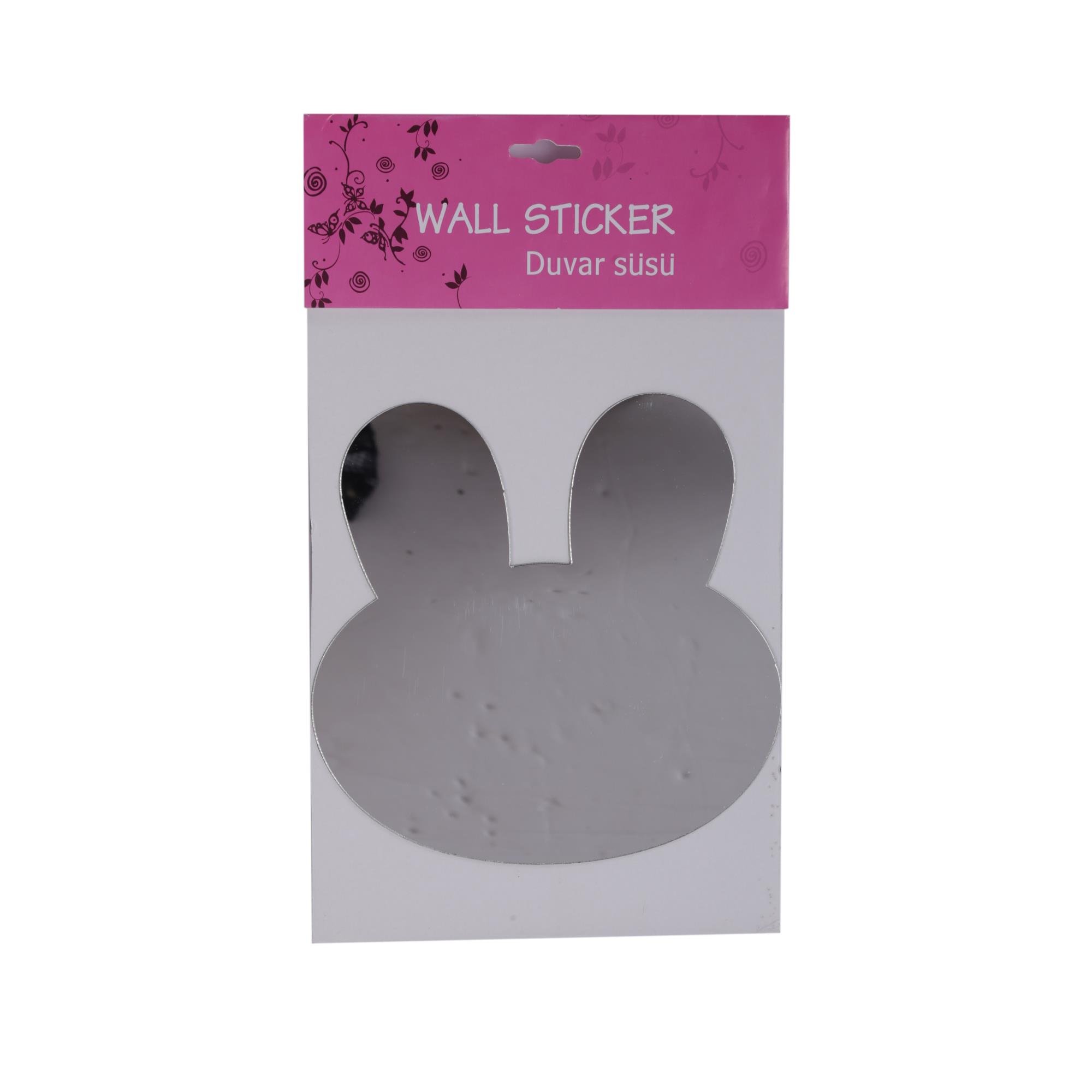 Defter Sticker,Laptop Sticker  Aynalı Tavşan Şekilli 20X20X0,6Cm
