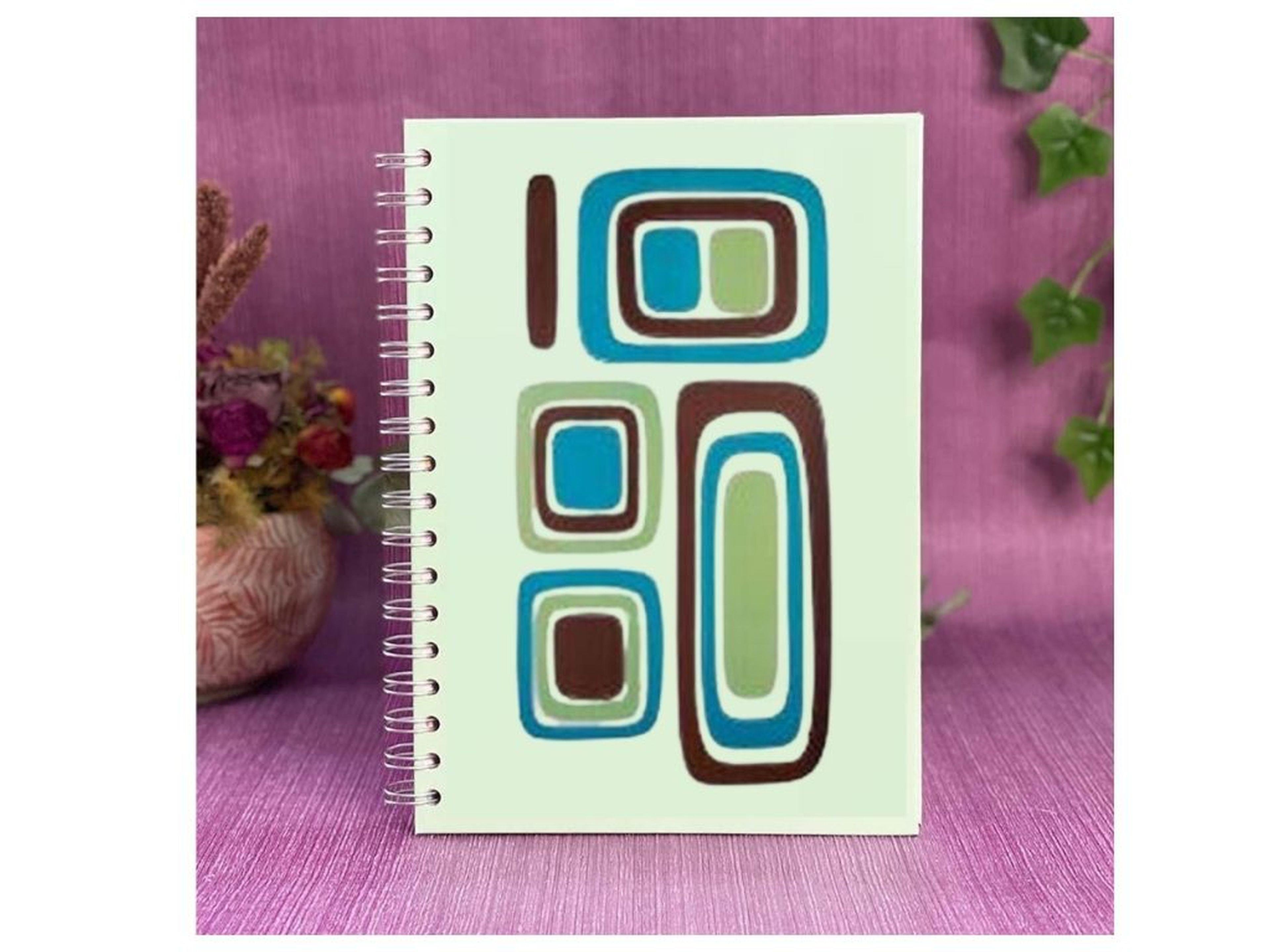 Defter Sticker,Laptop Sticker Kareli Mavi,Yeşil Desen Pvc 61X30X0,5Cm