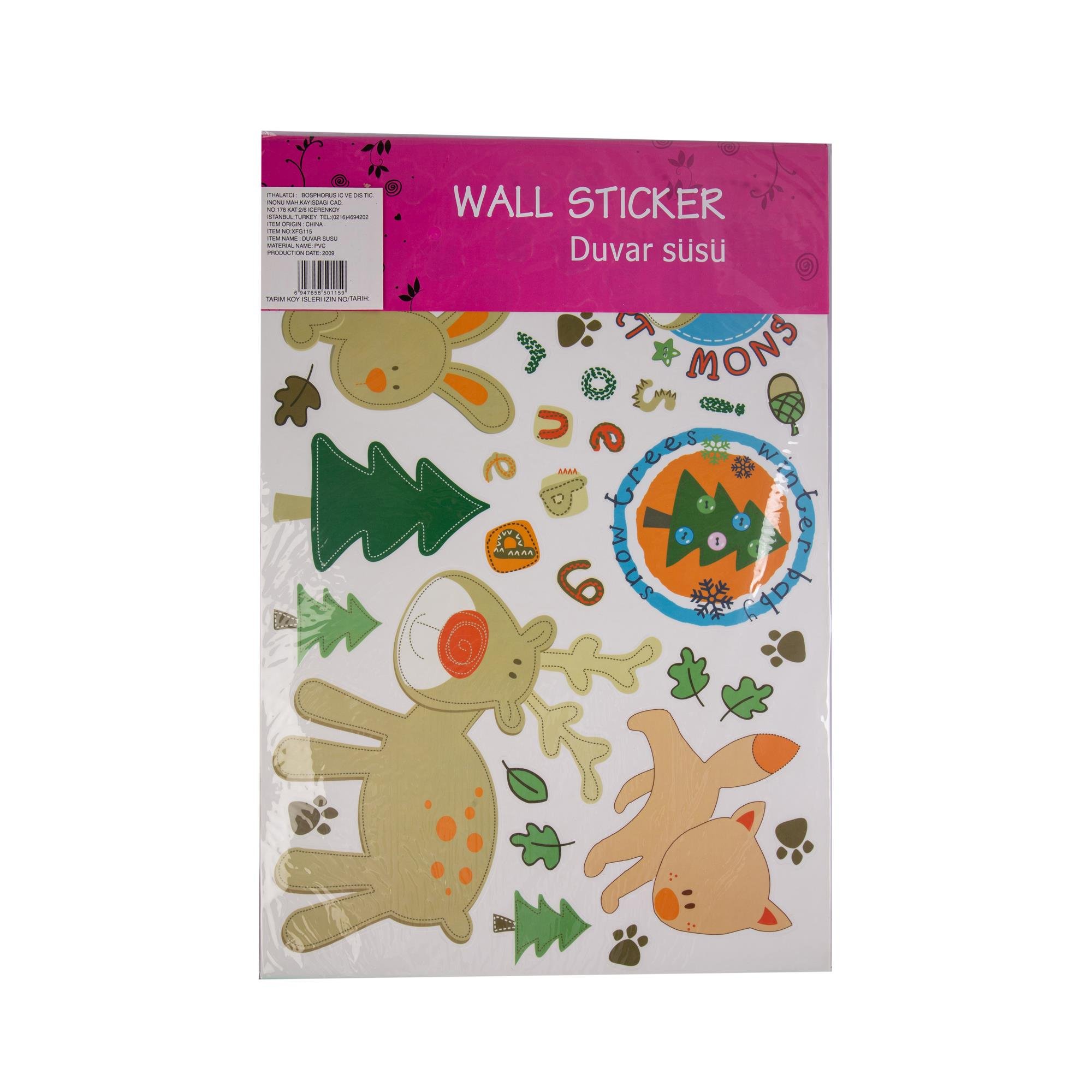 Defter Sticker,Laptop Sticker  Ormanlı Desenli Pvc 48X33X0,5Cm