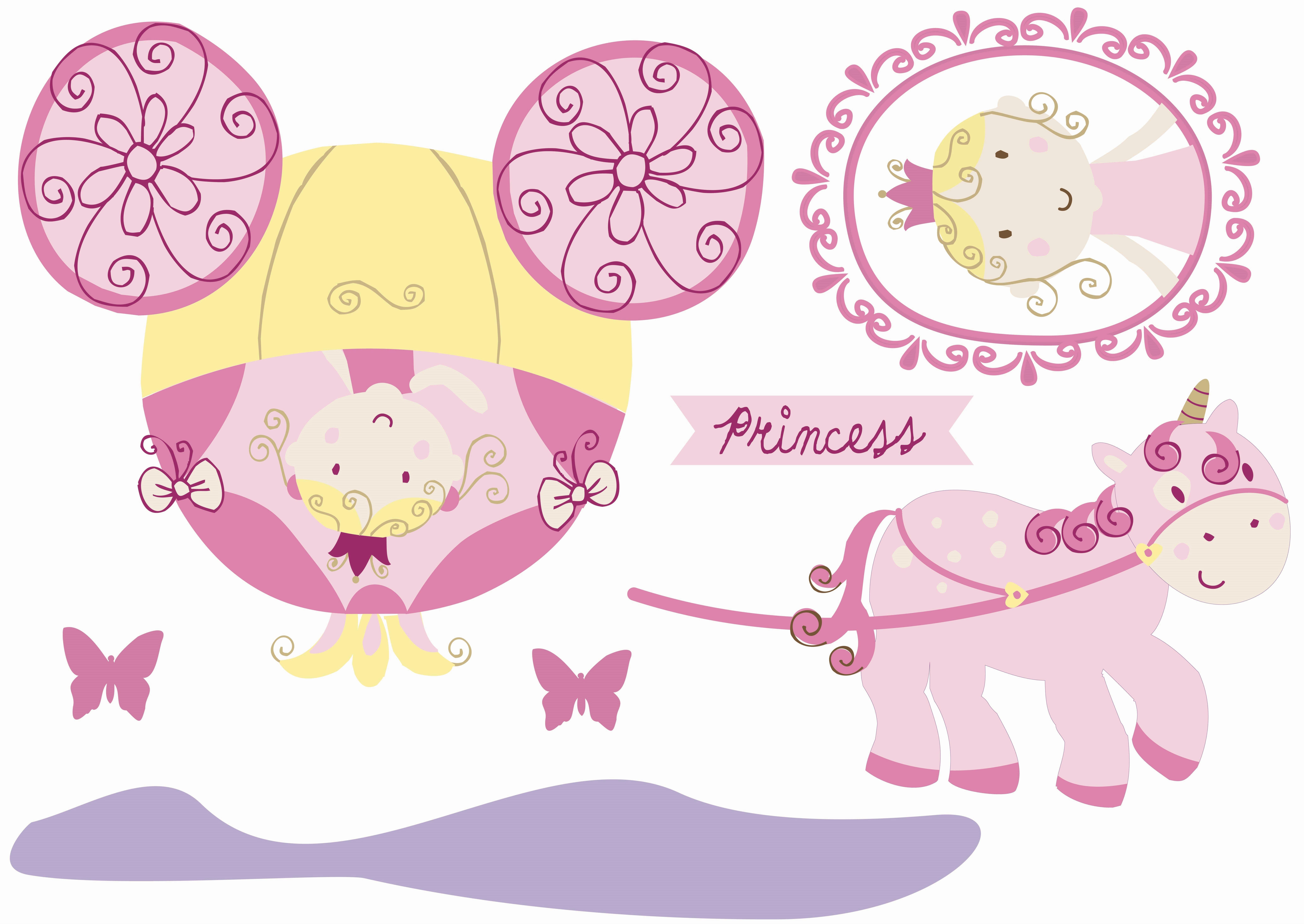 Defter Sticker,Laptop Sticker  Prenses Desenli Pvc 70X50X0,5Cm