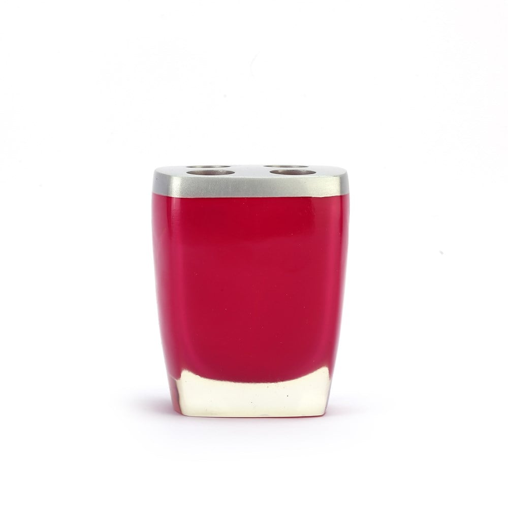 Diş Fırçalık Gri Pembe poliresin 8x4x11cm