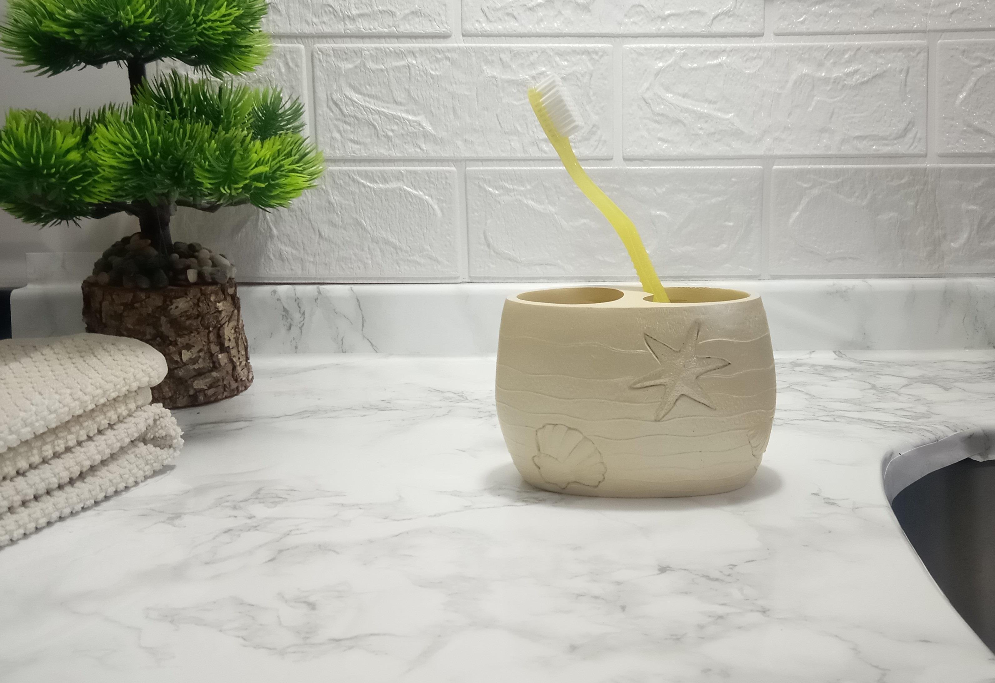 Diş Fırçalık İstiridye Poliresin 10x10x9cm