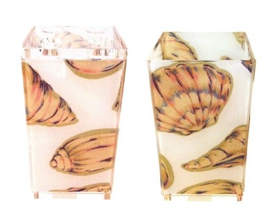 Diş fırçalık ve macun kabı 2 Li Banyo Seti istiridye  Akrilik