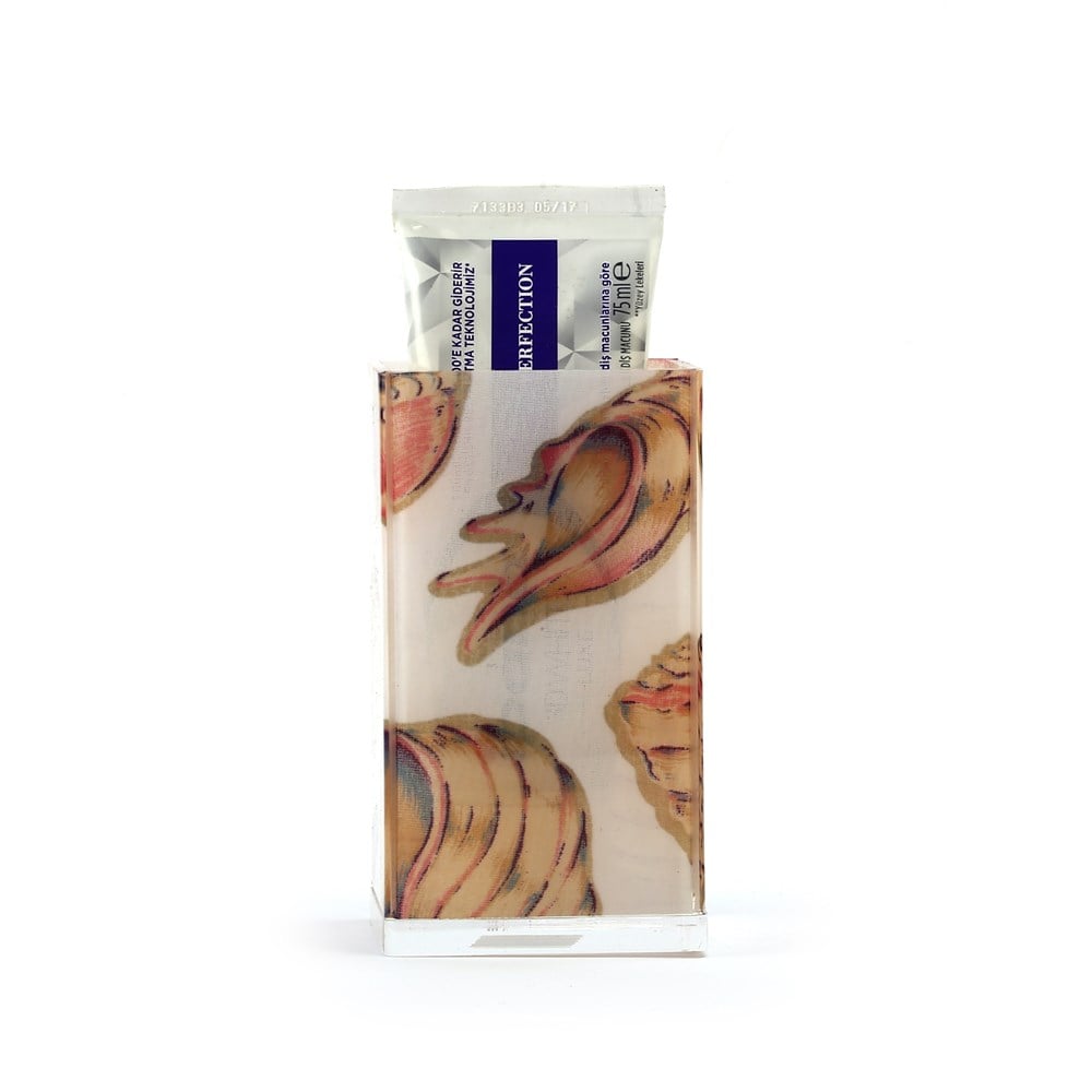 Diş Fırçalık ve macun kabı İstiridye 6x6x12cm 300ml