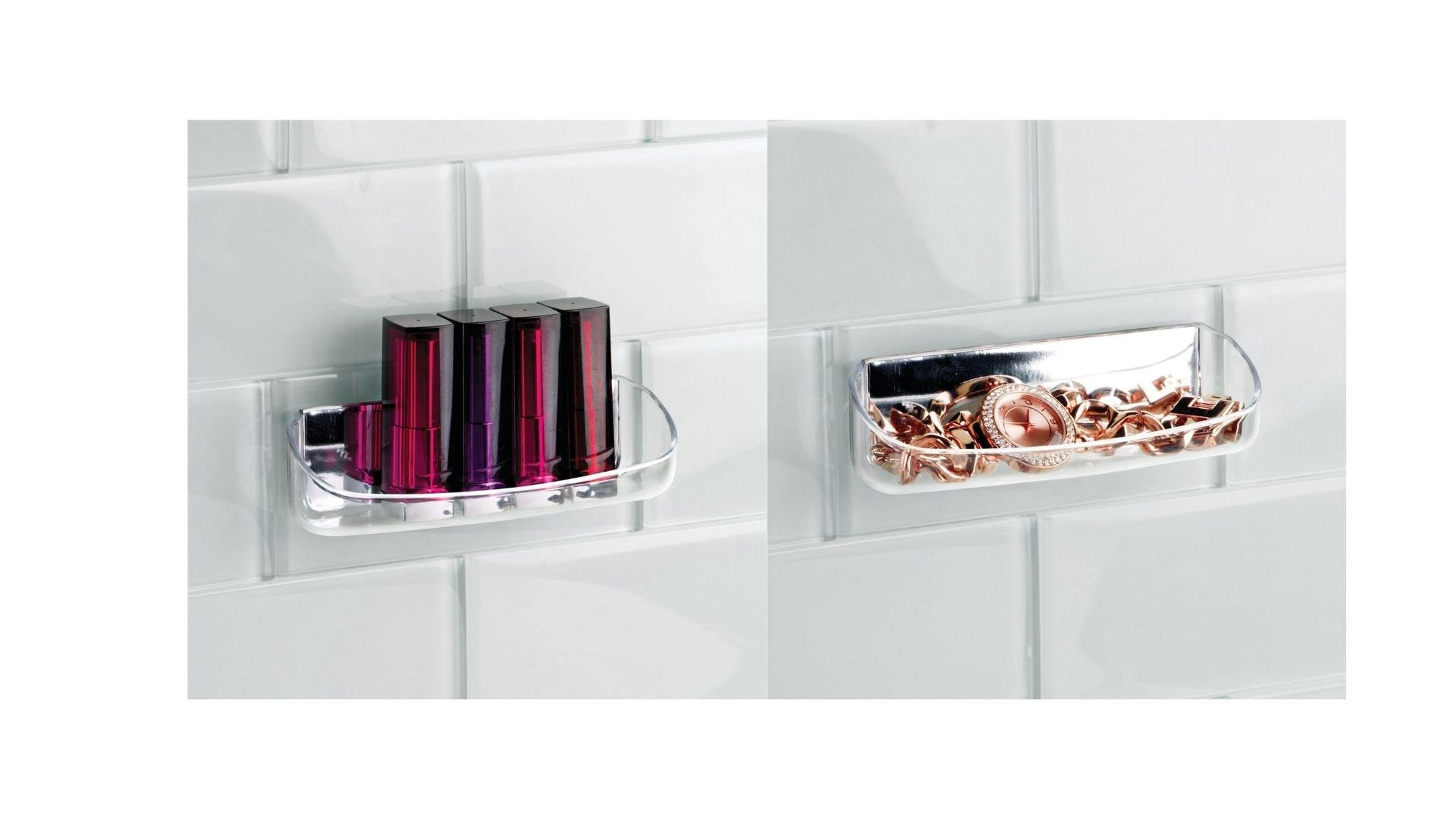 Gözlük Ve Kozmetik Rafı Kendinden Yapışkanlı 2 Adet 15X5X5Cm