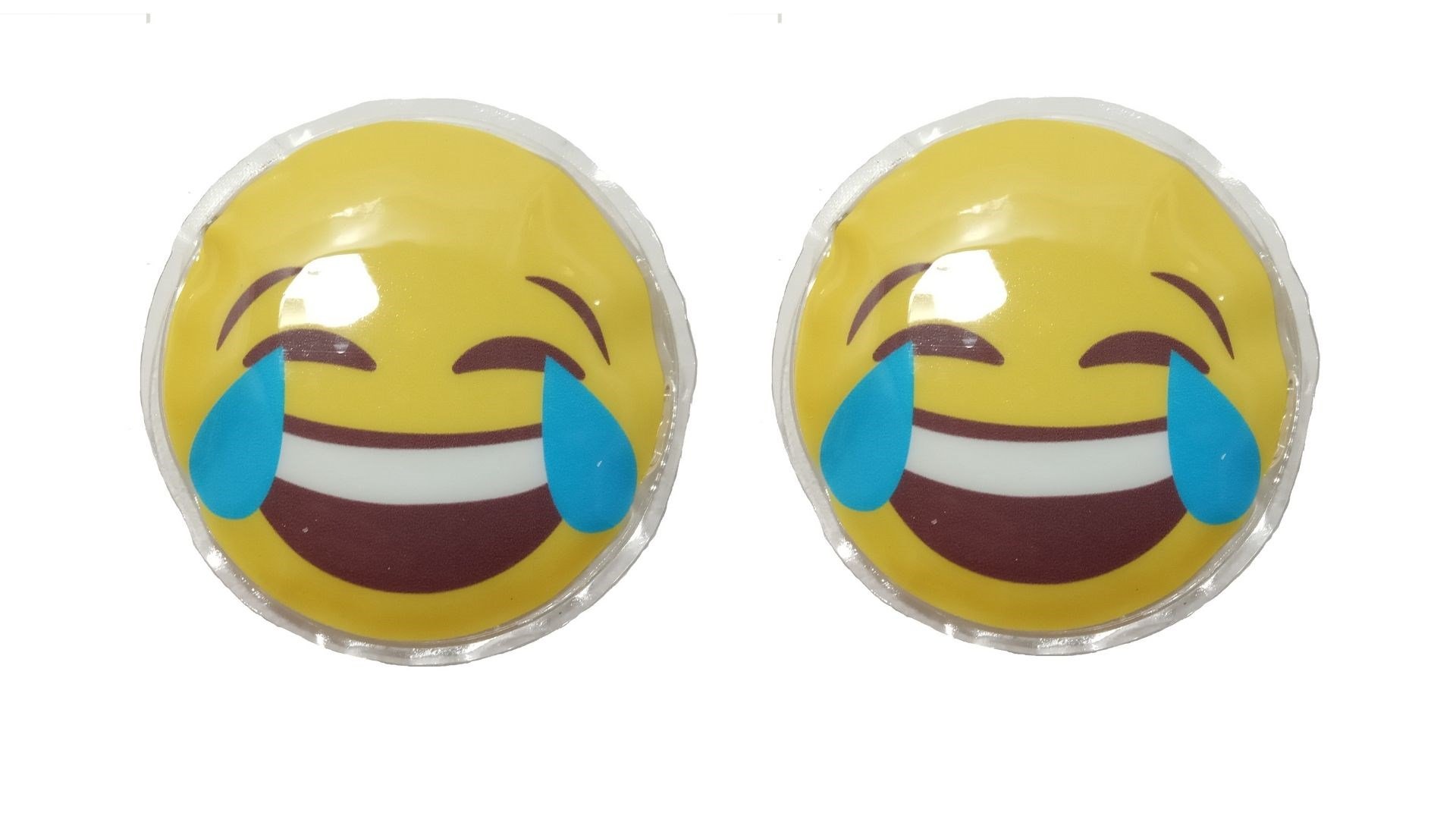 Gülen Emoji Cep Sobası El Isıtıcı,2 Adet Sıcak Su Torbası Pvc  9Cm