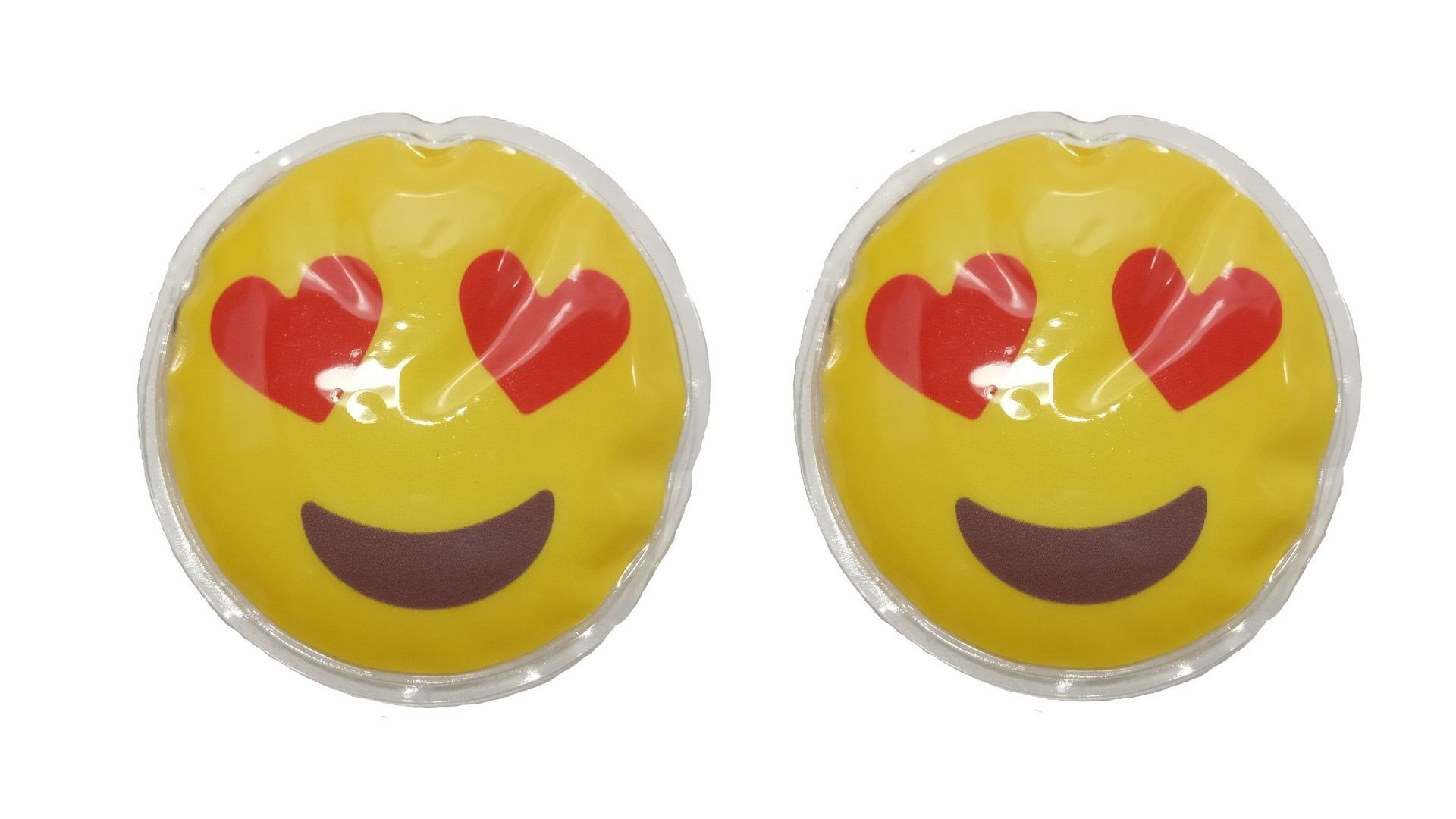 Kalp Emoji Cep Sobası,El Isıtıcı,2 Adet Sıcak Su Torbası Pvc  9Cm
