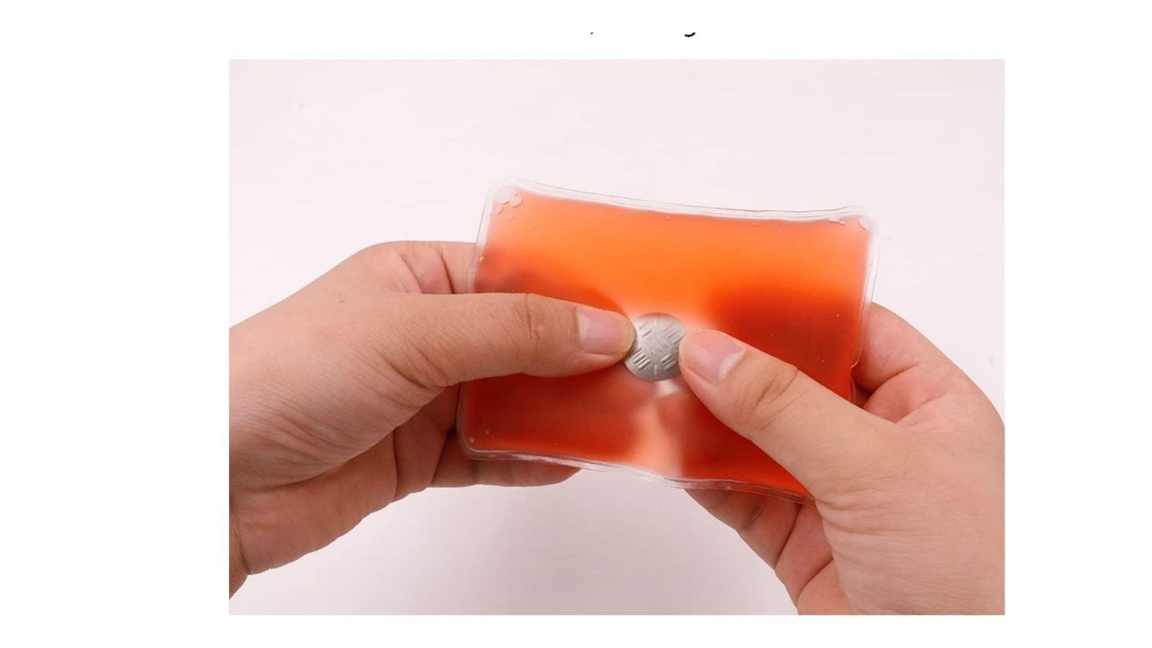 Kalp Emoji Kırmızı Geyik Cep Sobası,El Isıtıcı,İki Adet Sıcak Su Torbası Pvc  9Cm