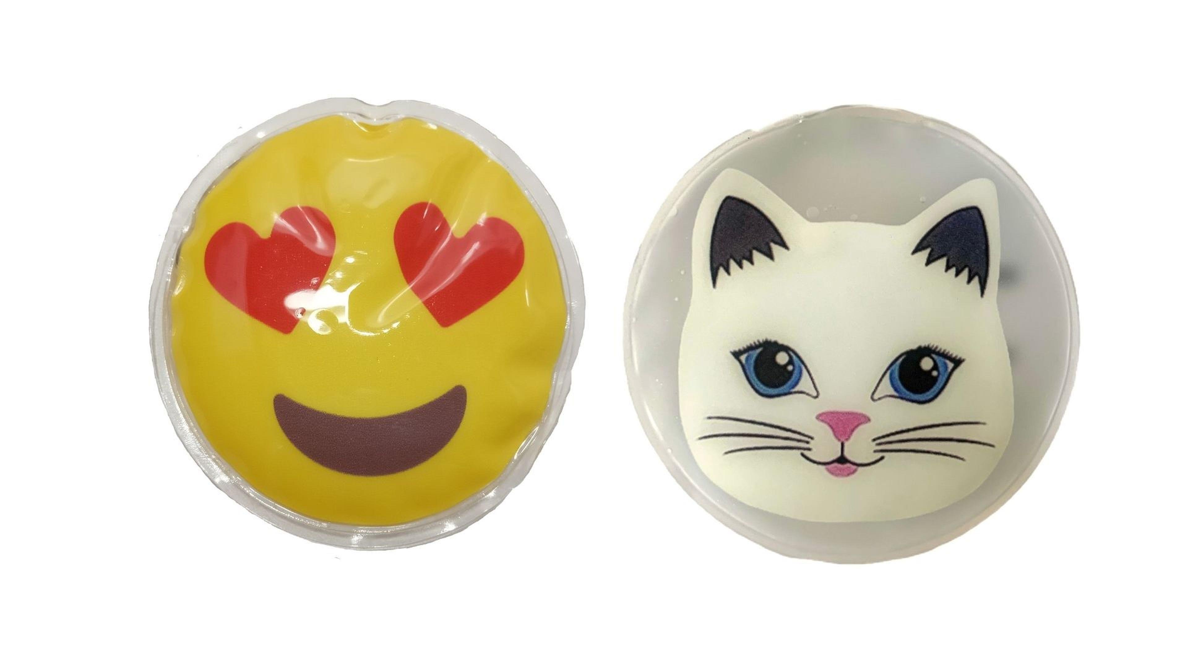Kalp Emoji,Kedi Cep Sobası,El Isıtıcı,2 Adet Sıcak Su Torbası Pvc  9Cm