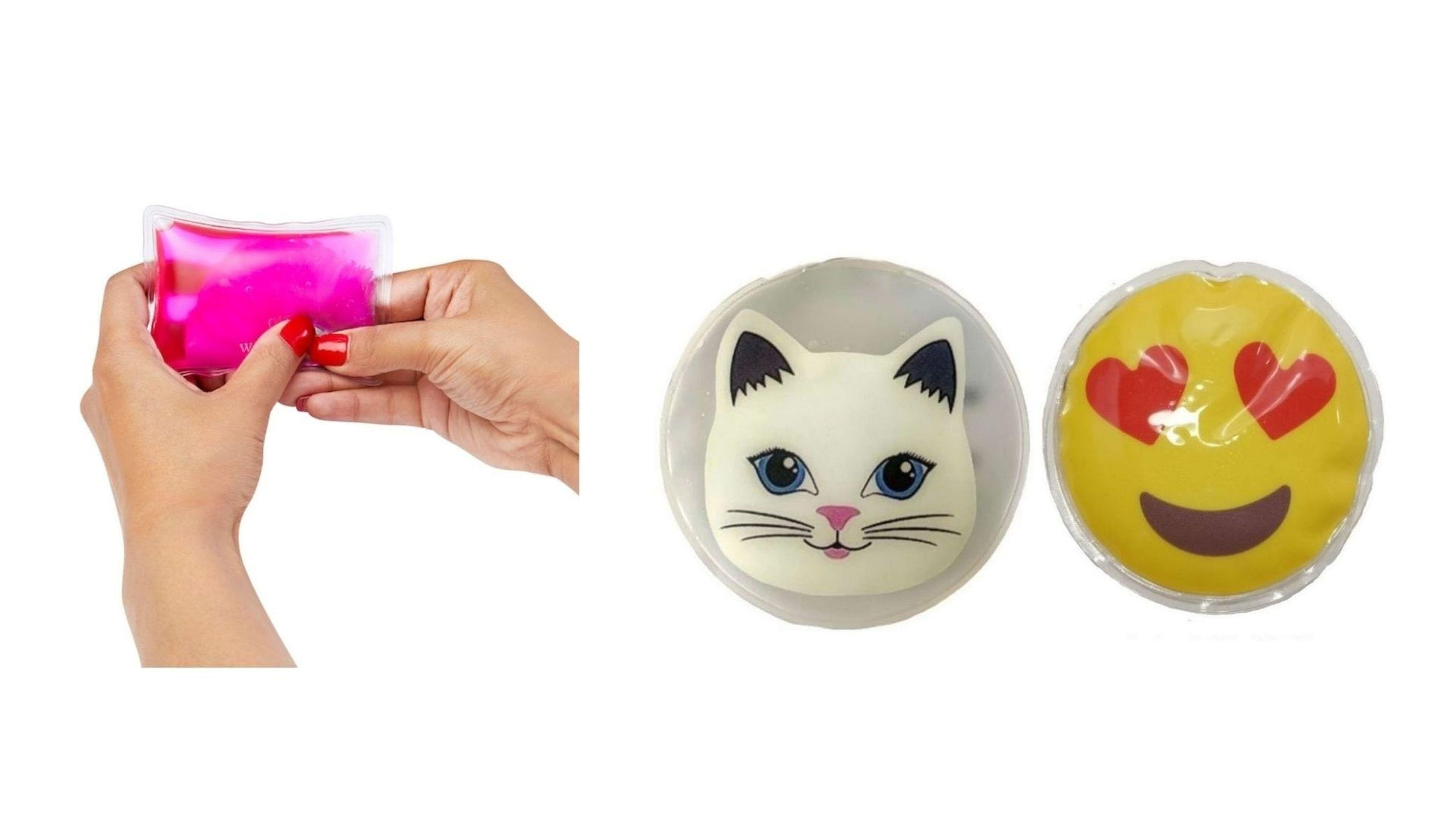 Kalp Emoji,Kedi Cep Sobası,El Isıtıcı,2 Adet Sıcak Su Torbası Pvc  9Cm