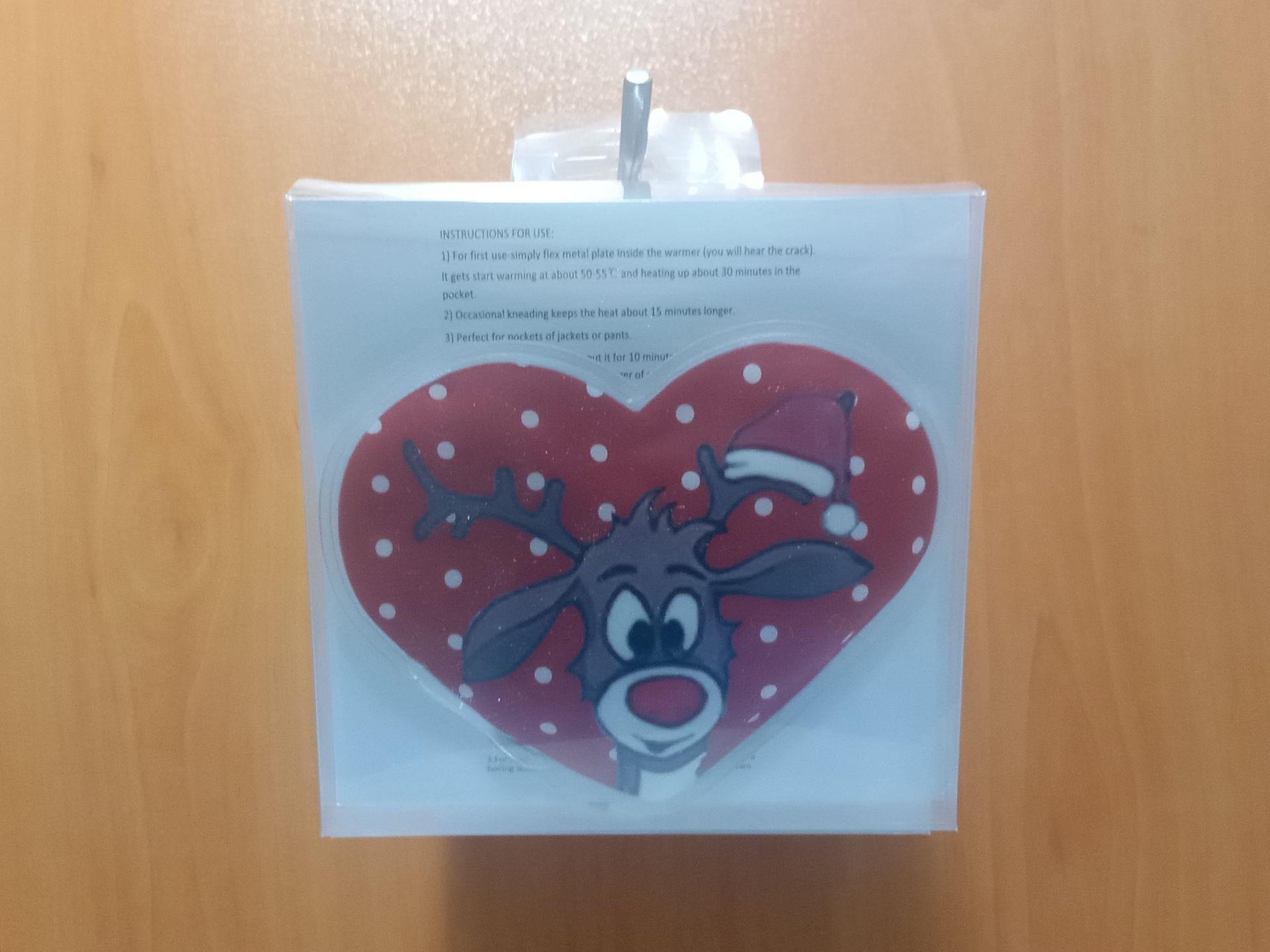 Kalp Geyik Cep Sobası,El Isıtıcı,İki Adet Sıcak Su Torbası Pvc Kırmızı 9Cm