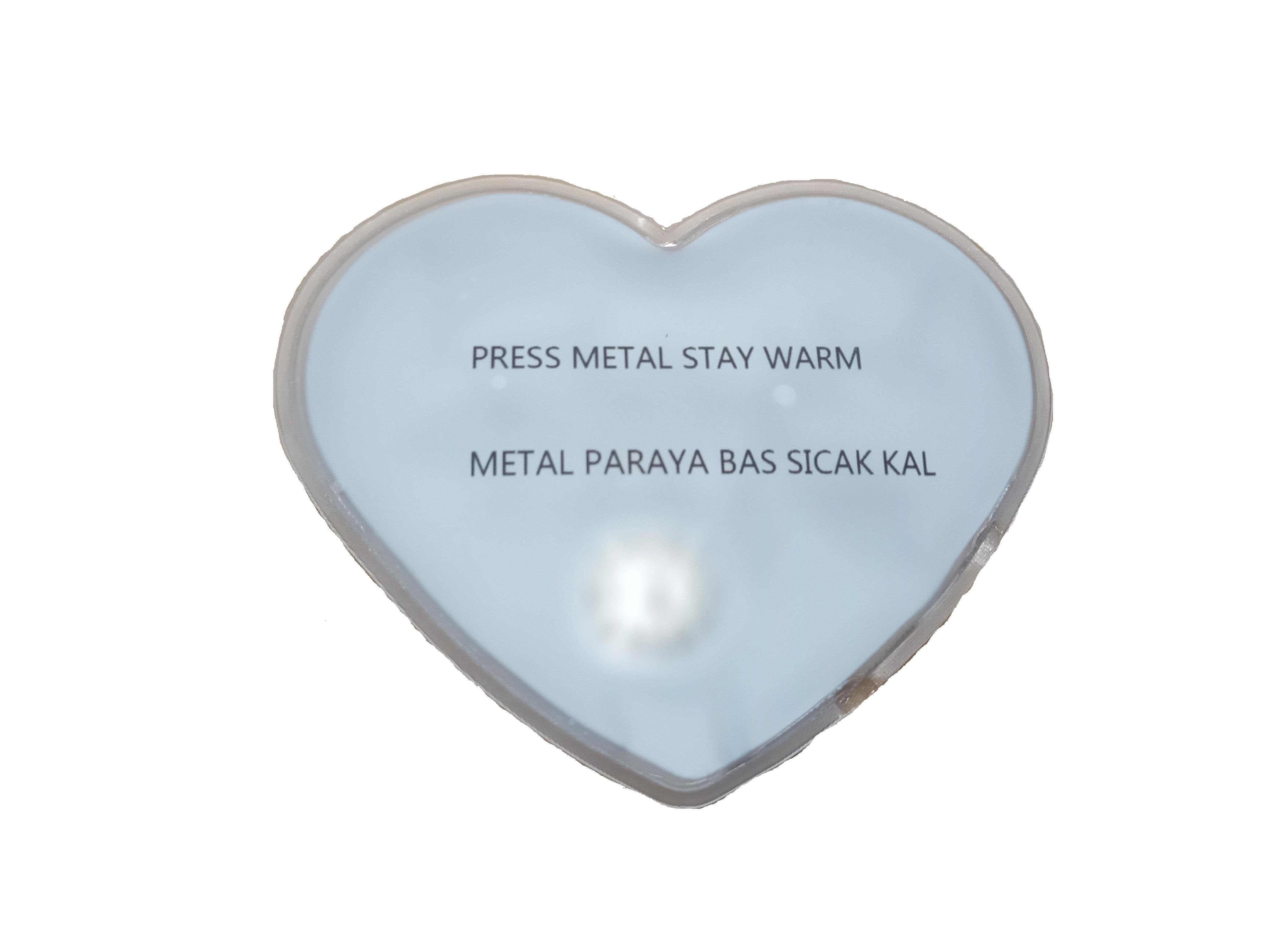 Kalp  Geyik Cep Sobası,El Isıtıcı,Sıcak Su Torbası Pvc Kırmızı  9Cm