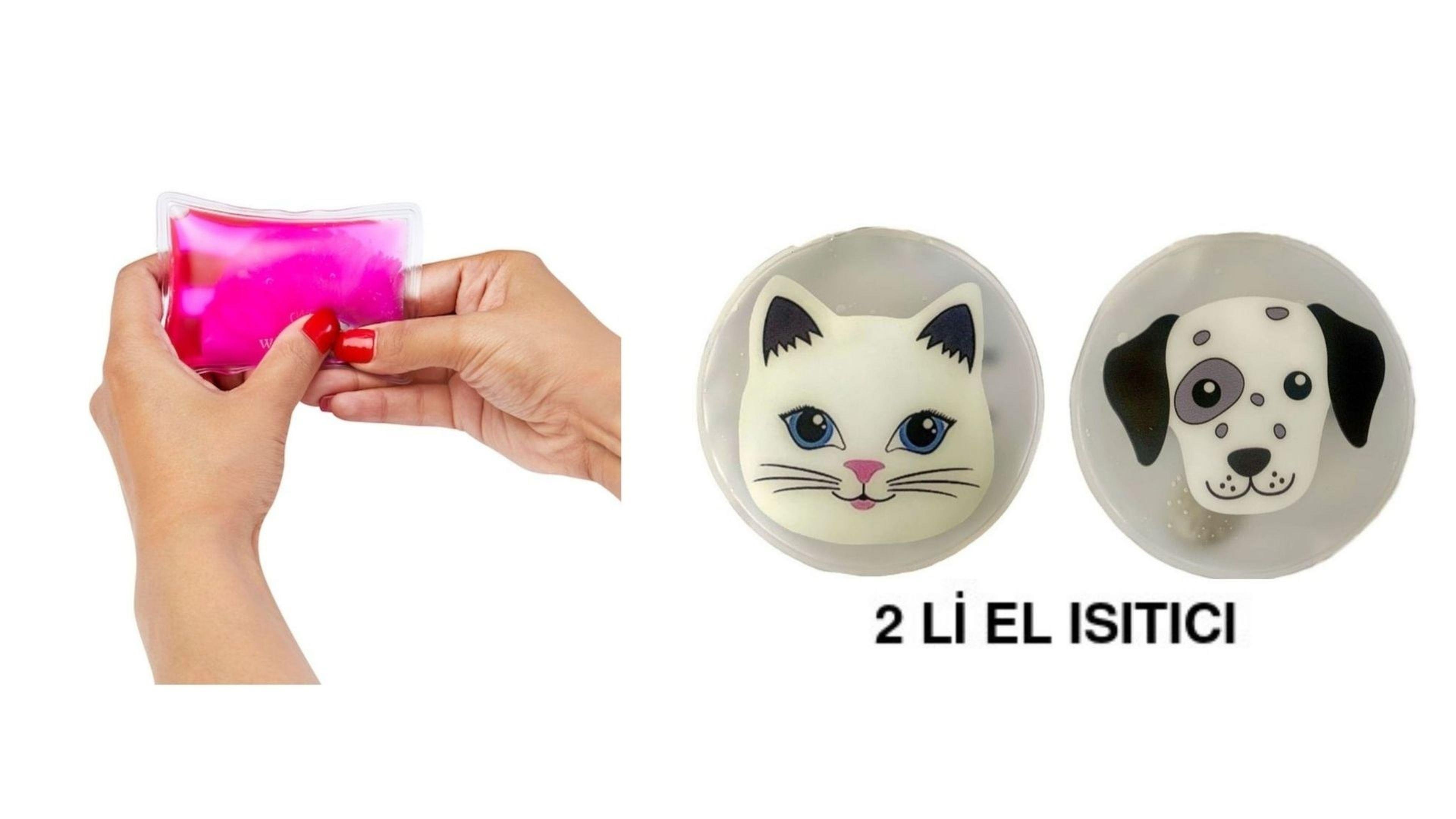 Kedi Ve Köpek Cep Sobası,El Isıtıcı,2 Adet Sıcak Su Torbası Pvc  9Cm