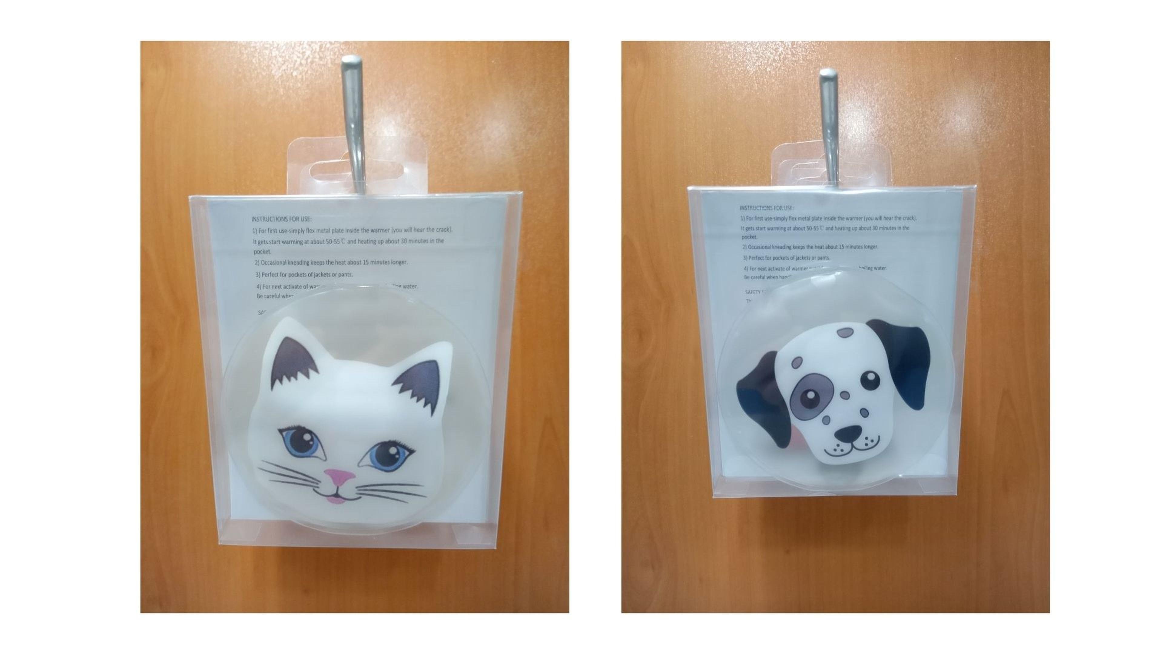 Kedi Ve Köpek Cep Sobası,El Isıtıcı,2 Adet Sıcak Su Torbası Pvc  9Cm