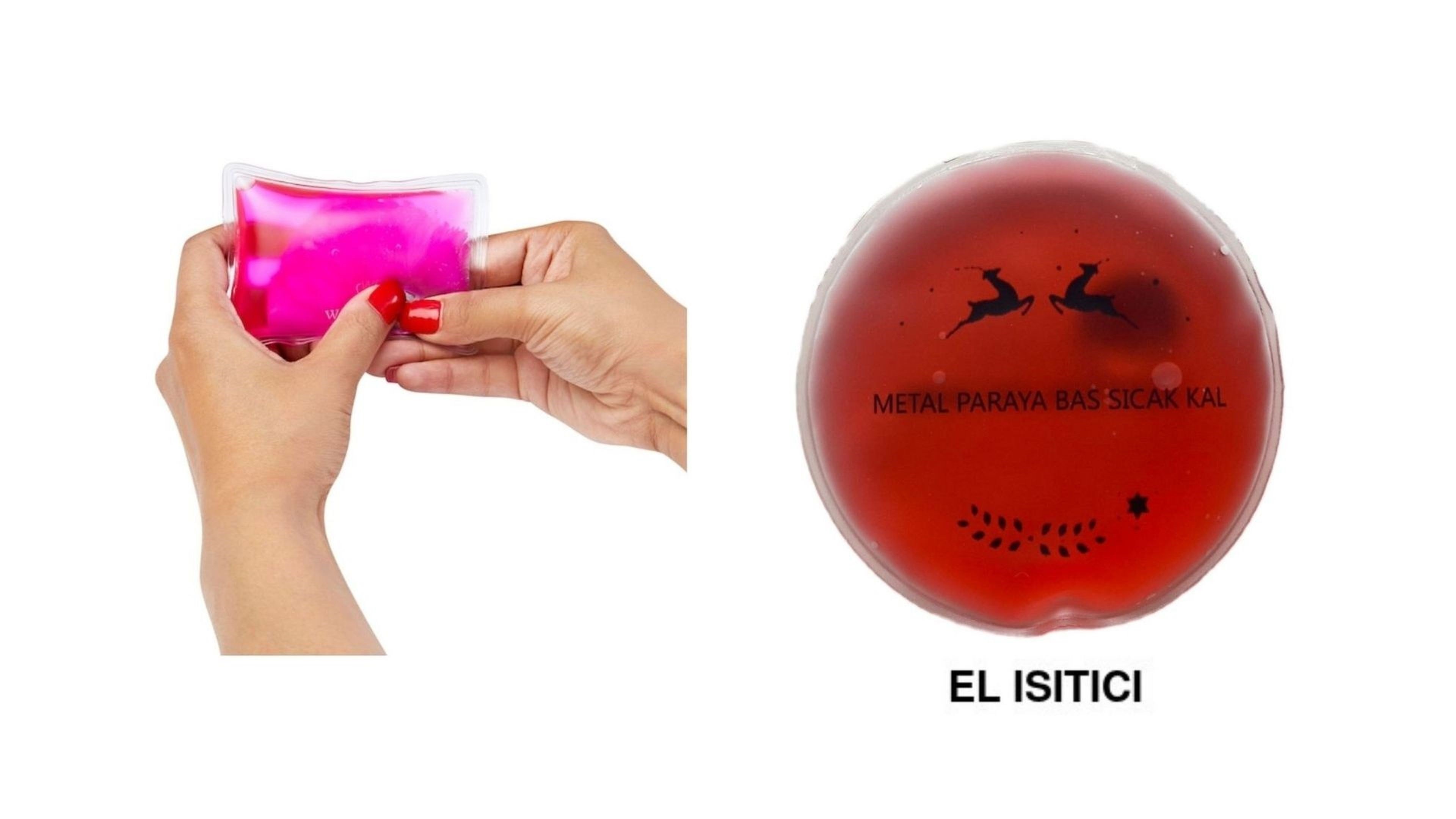 Kırmızı Ceylan Cep Sobası,El Isıtıcı,Sıcak Su Torbası Pvc  9Cm