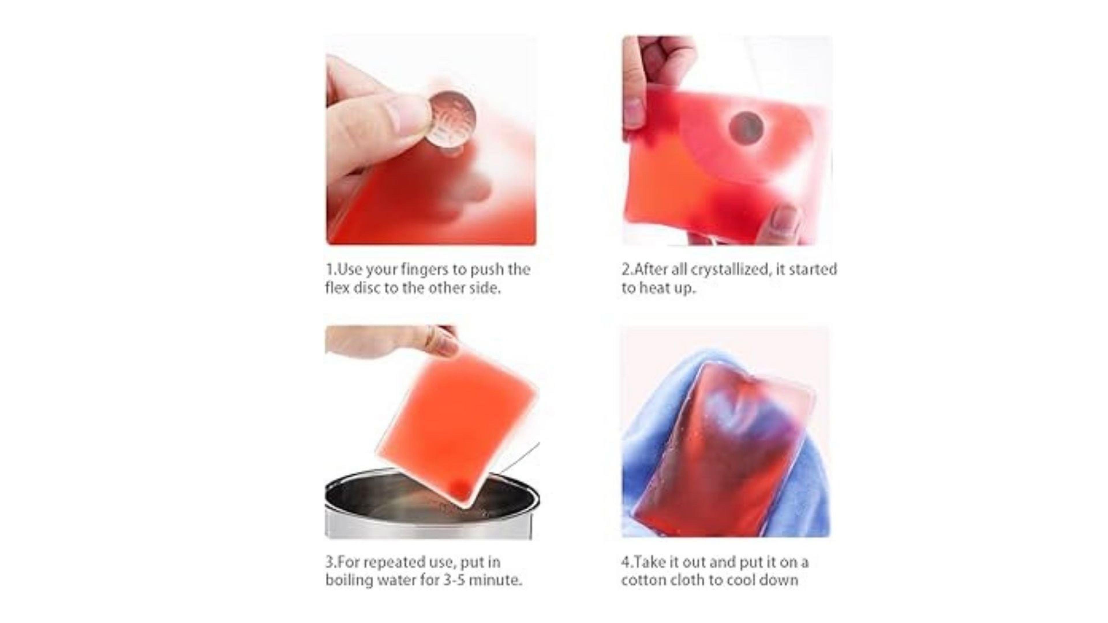 Pembe Ceylan Cep Sobası,El Isıtıcı,2 Adet Sıcak Su Torbası Pvc 9cm