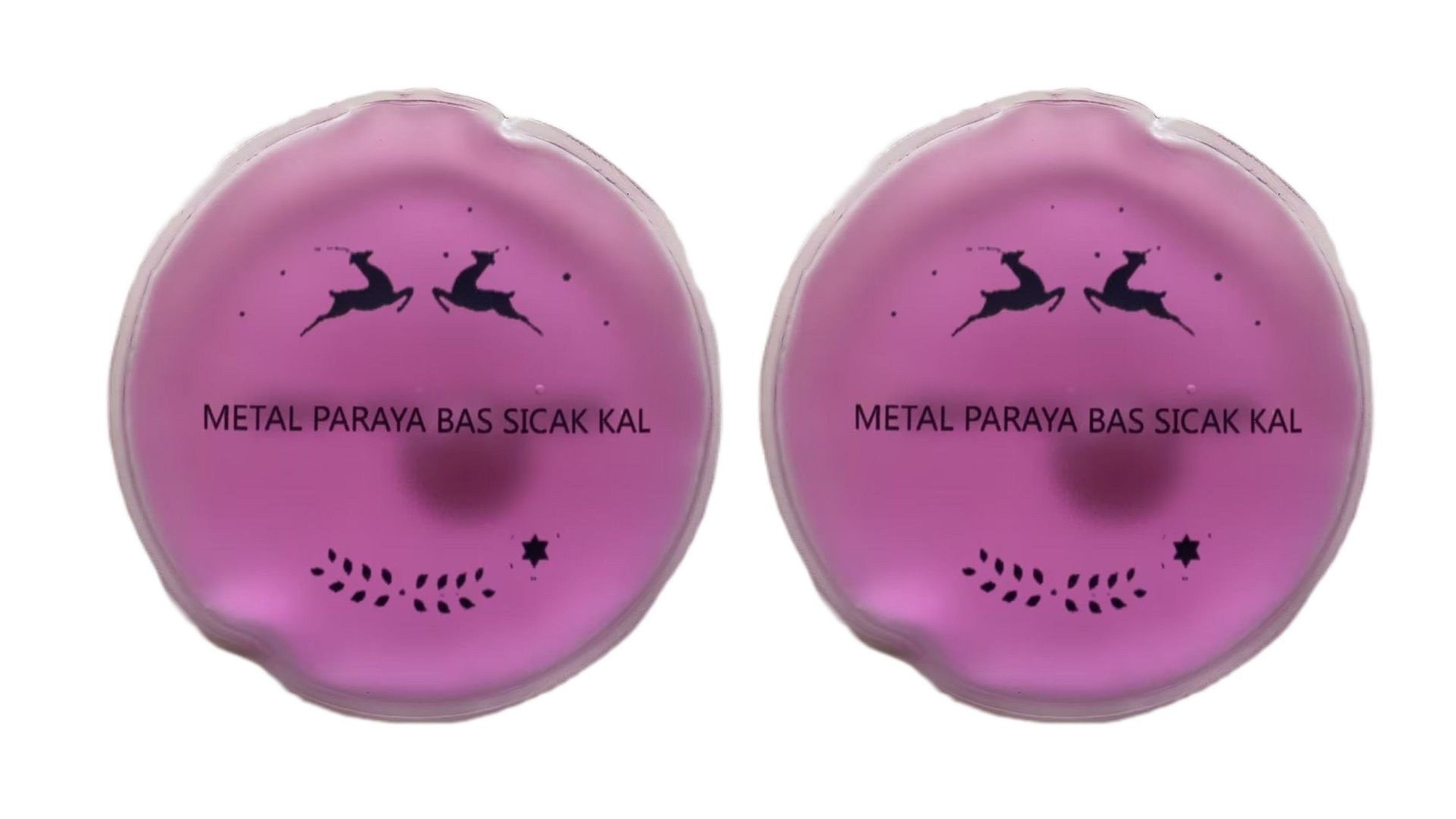 Pembe Ceylan Cep Sobası,El Isıtıcı,İki Adet Sıcak Su Torbası Pvc  9Cm