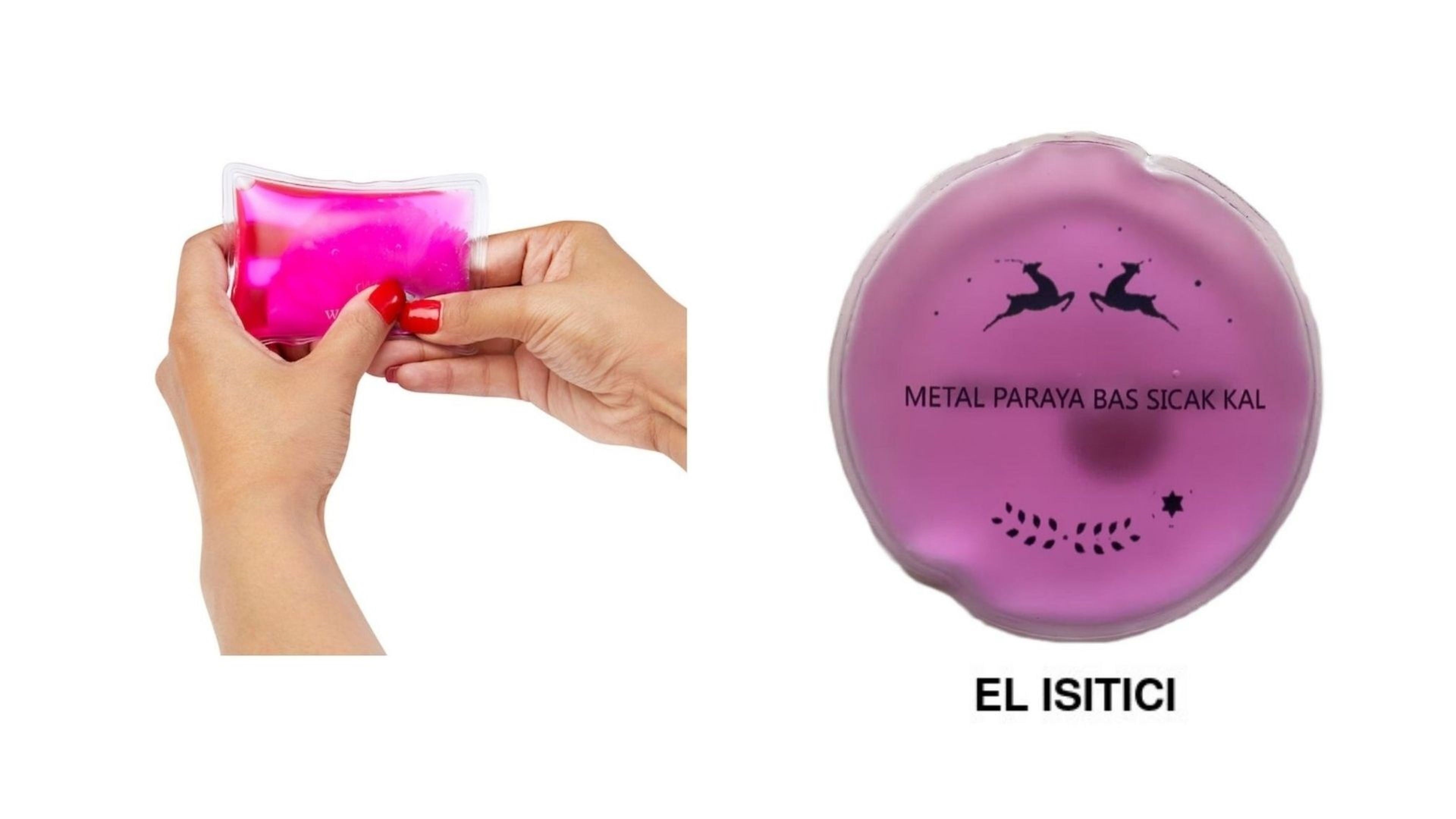 Pembe Ceylan Cep Sobası,El Isıtıcı,Sıcak Su Torbası Pvc  9Cm