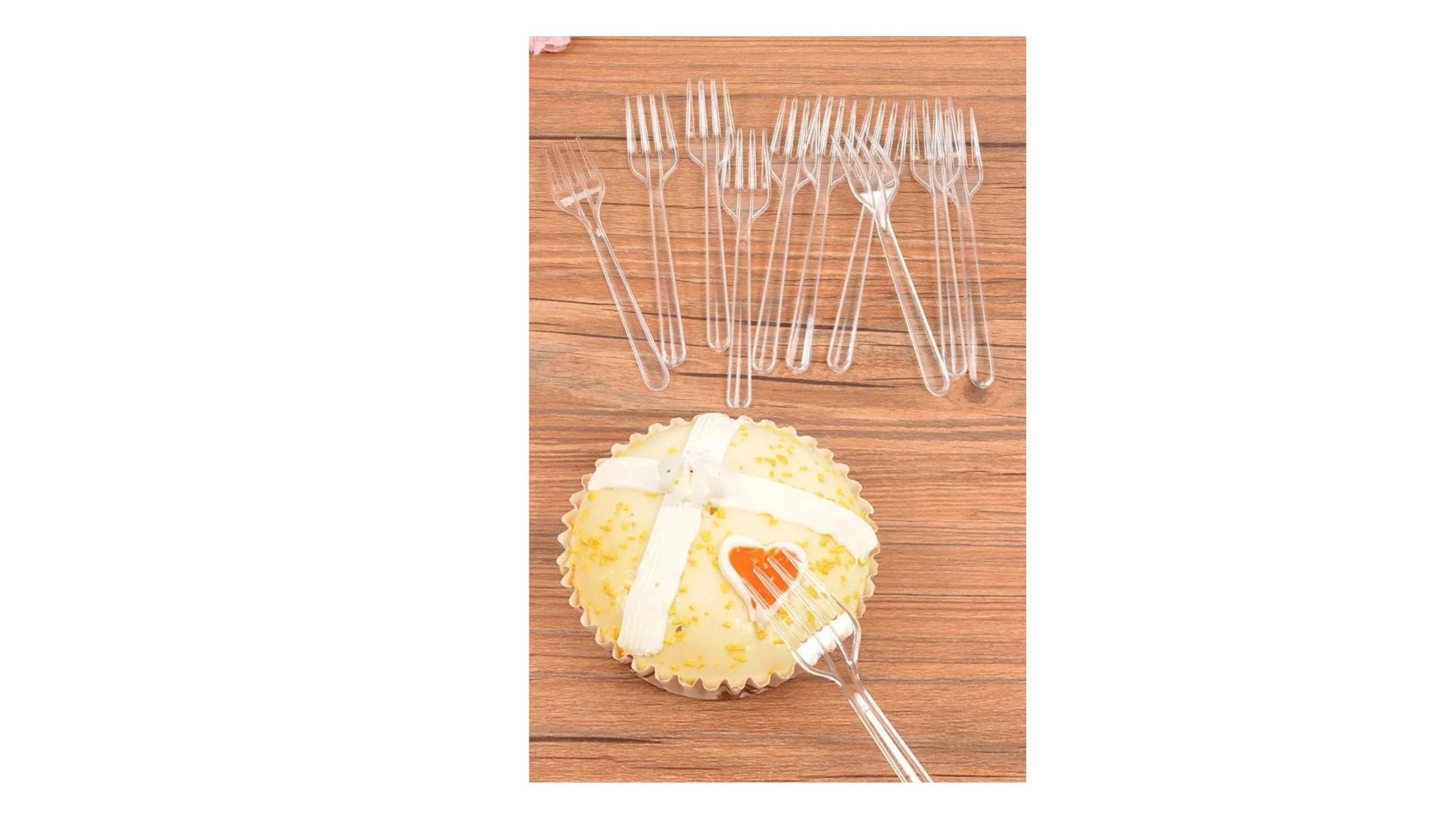 Plastik Çatal 12 Adet 18Cm Tekrar Kullanılabilir Parti,Düğün Yemek Kaşık