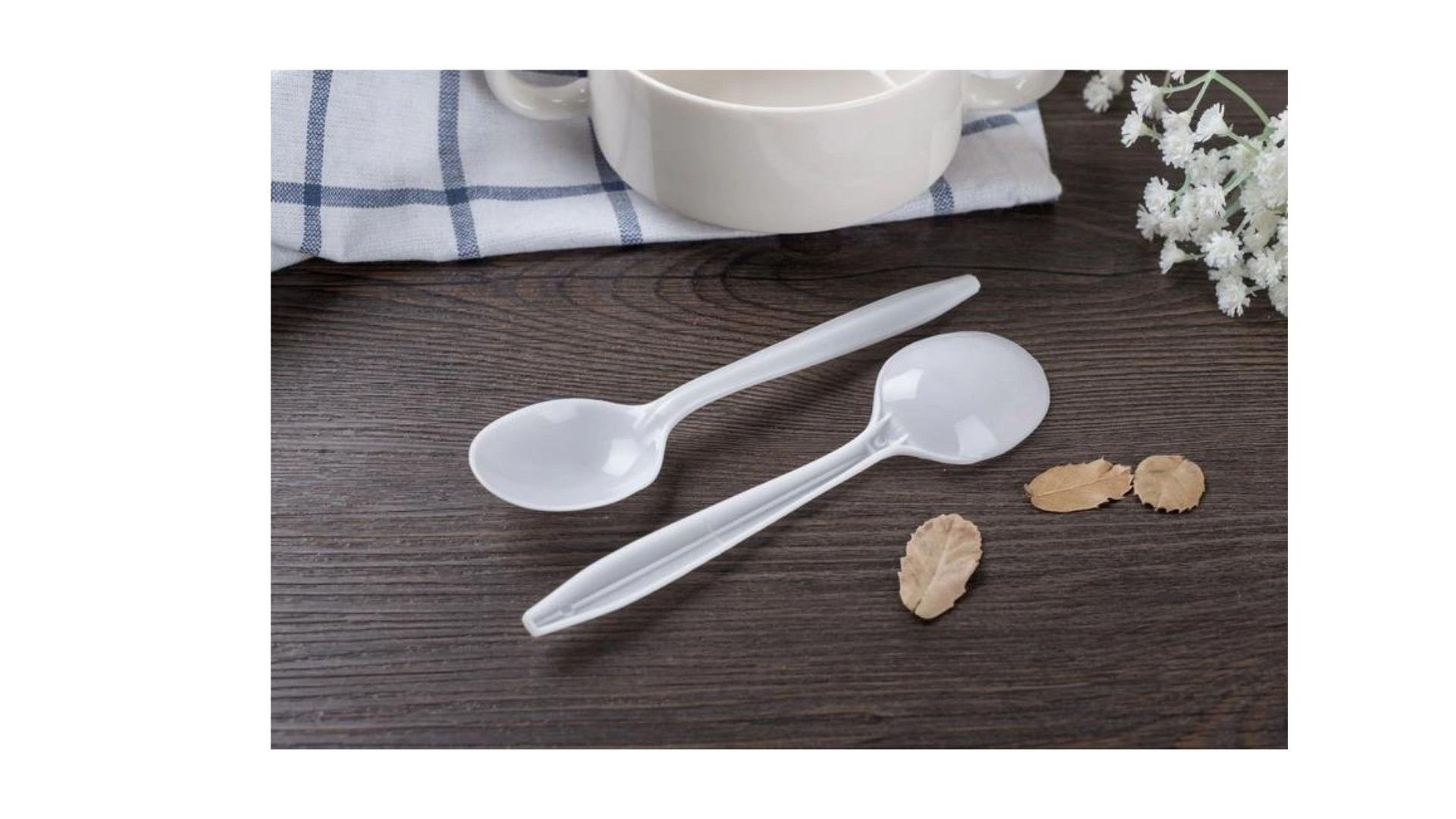 Plastik Kaşık 20 Adet 16Cm Tekrar Kullanılabilir Parti,Düğün Yemek Kaşık