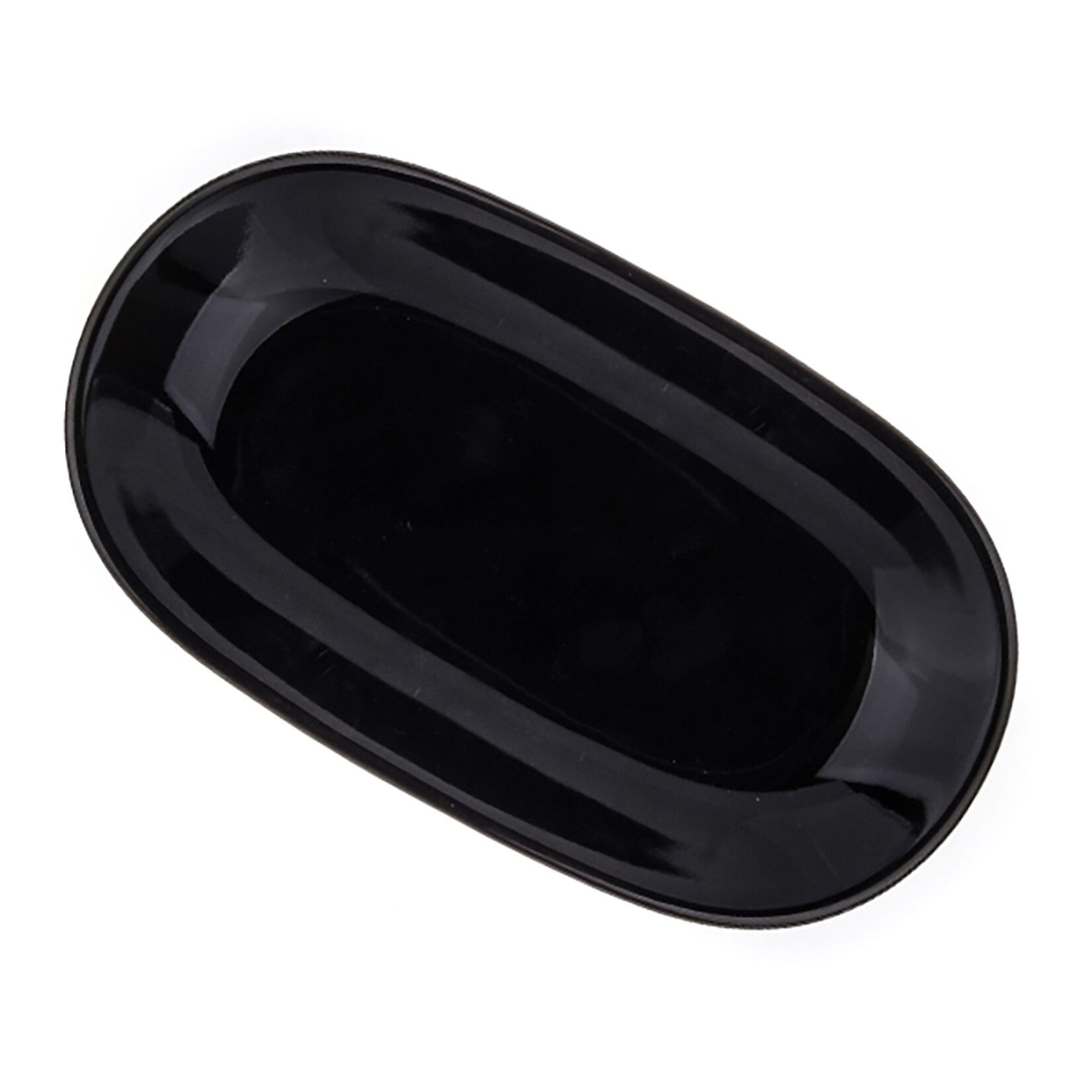 Porselen Kayık Sabunluk Siyah Renkli 15,5X9X2Cm