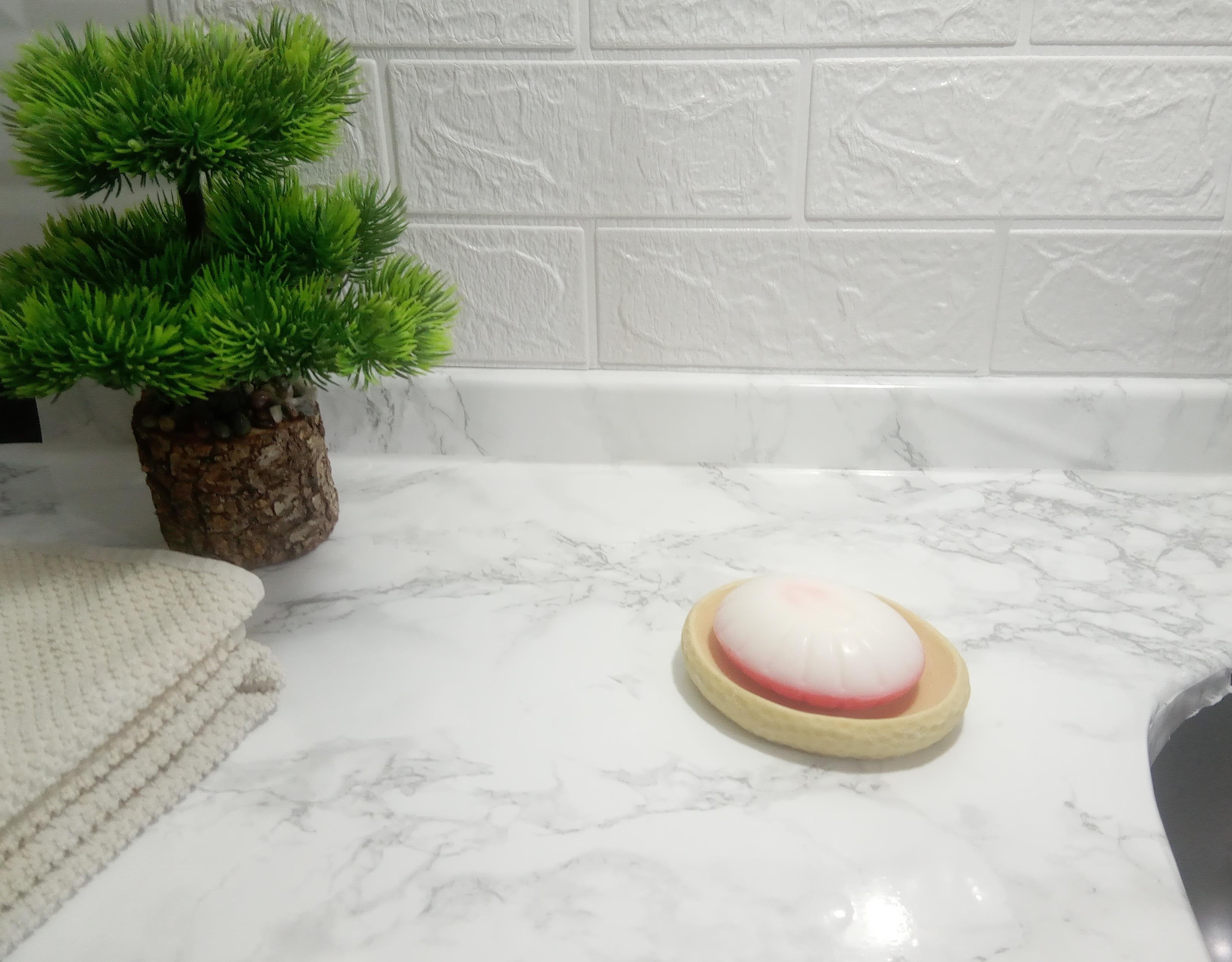 Sabunluk Sarı Petek Desenli 10x8x2cm