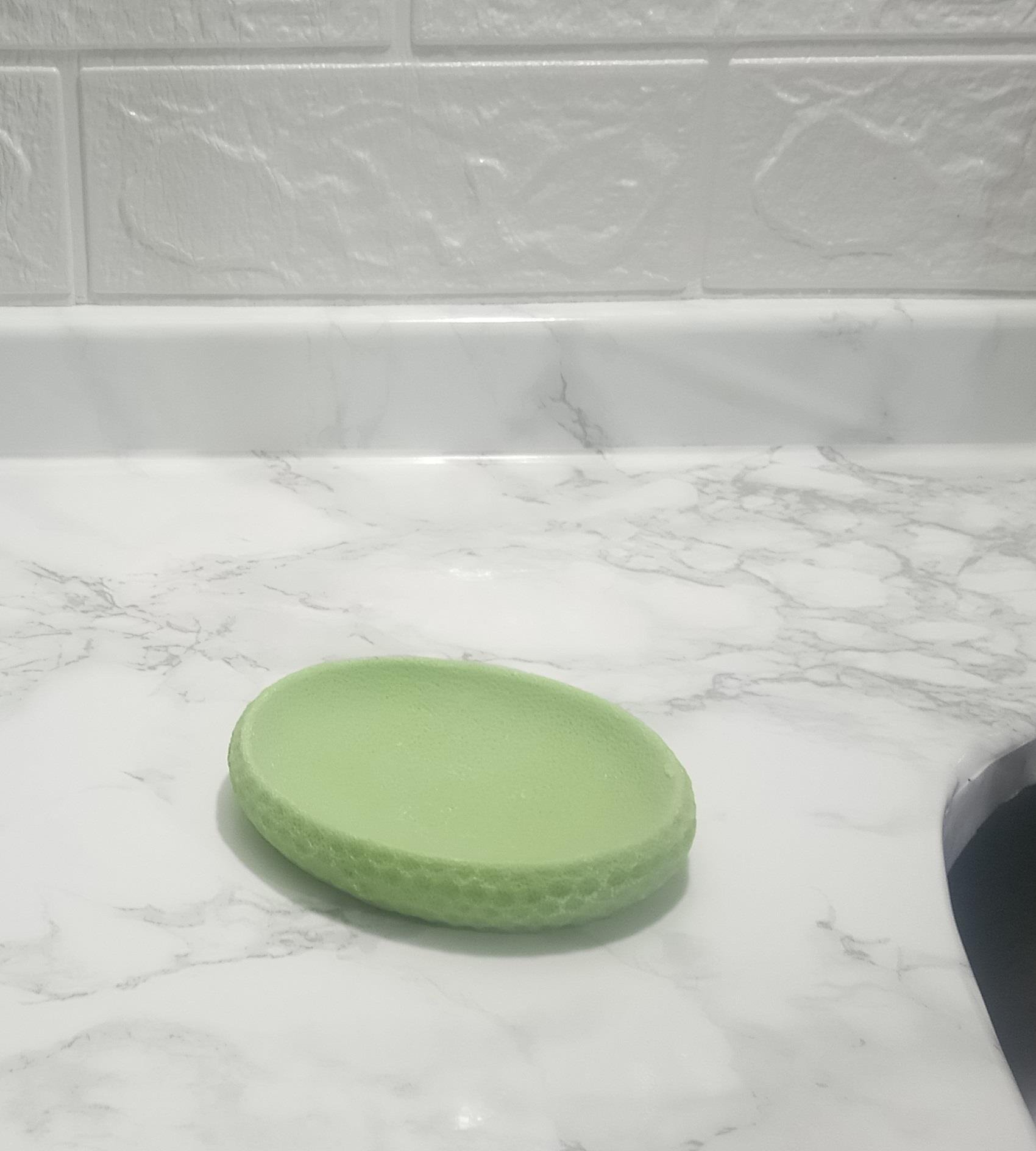 Sabunluk Yeşil Petek Desenli 10x8x2cm