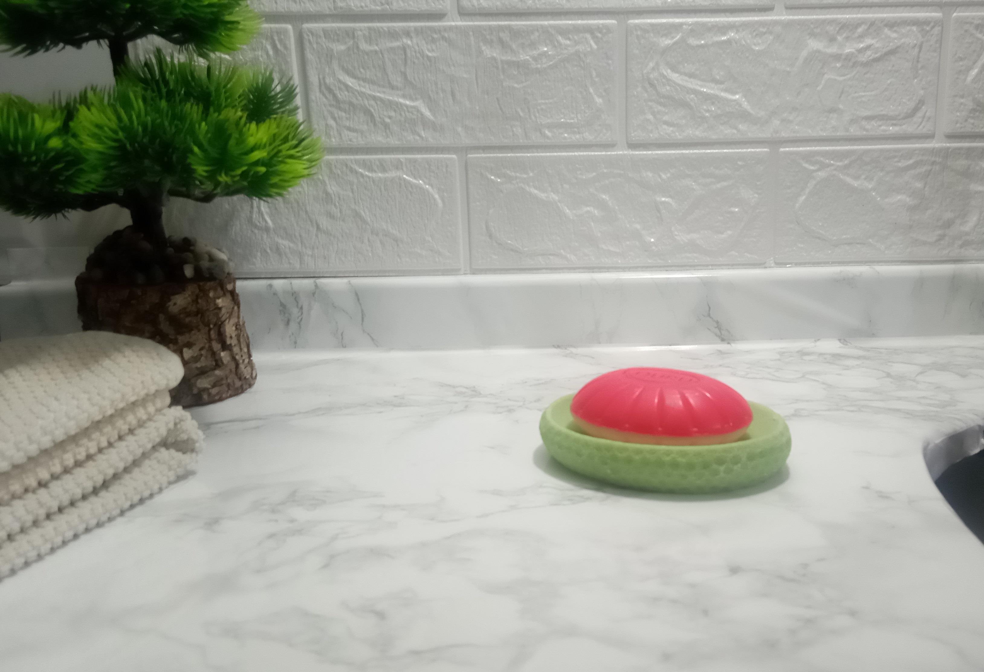 Sabunluk Yeşil Petek Desenli 10x8x2cm