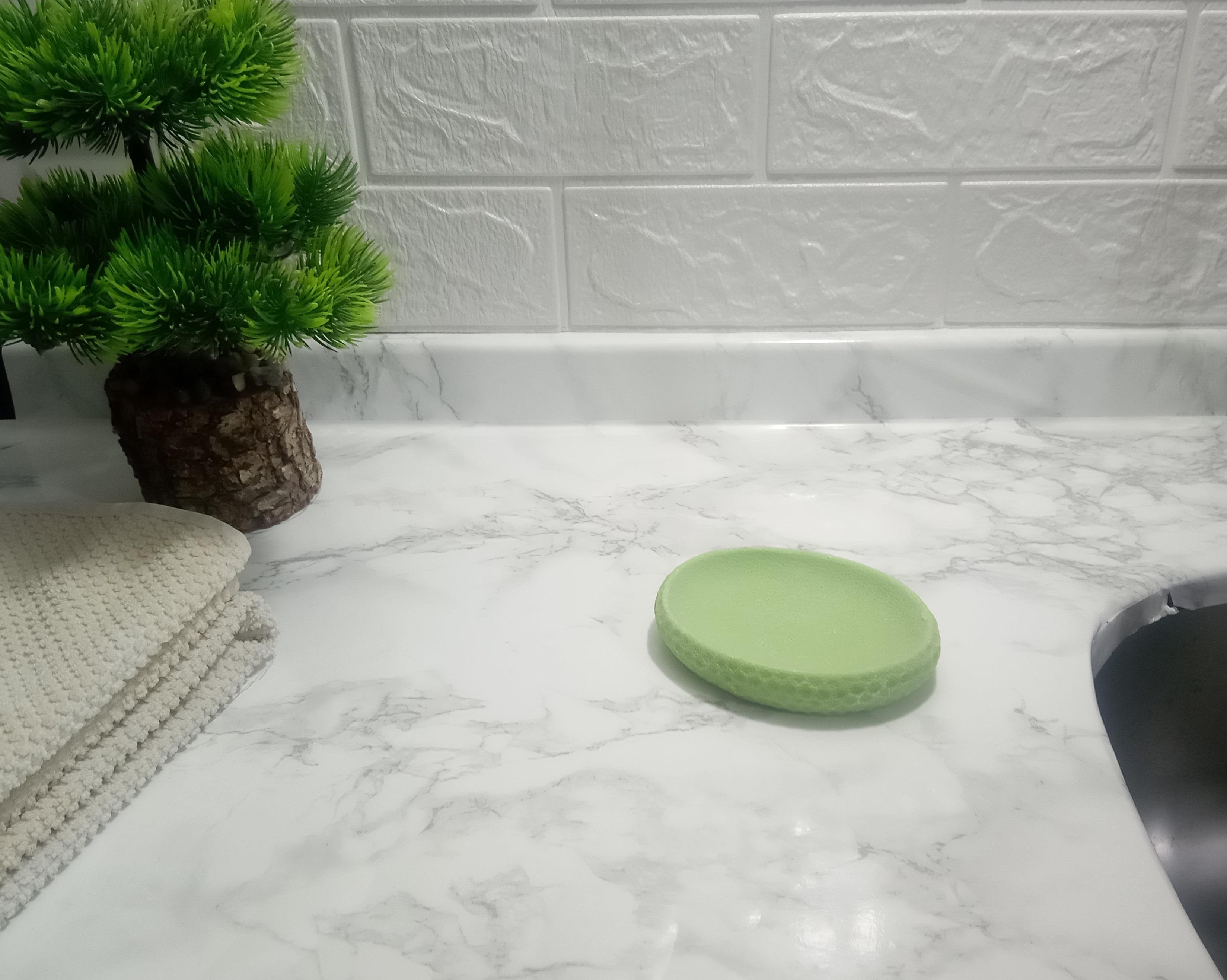 Sabunluk Yeşil Petek Desenli 10x8x2cm