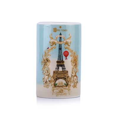 Seramik Diş Fırçalık Romantik Yeşil Model 7x7x11cm