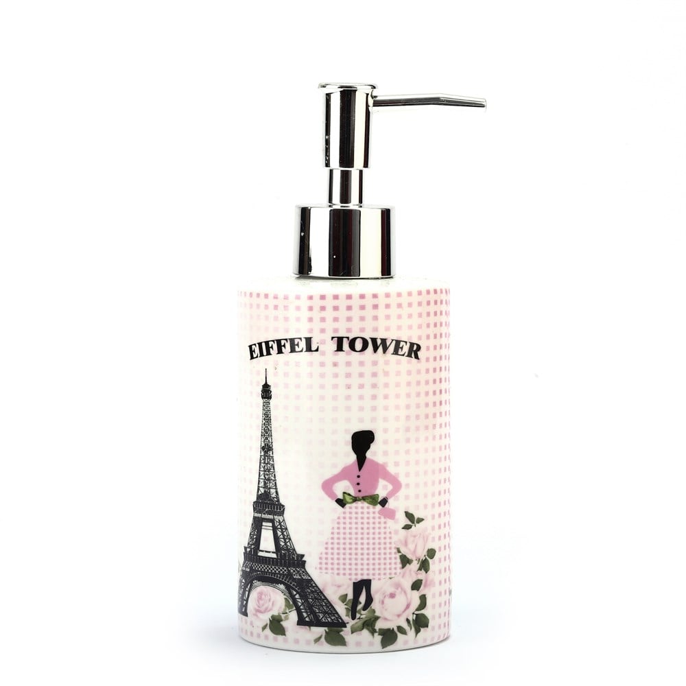 Seramik Sıvı Sabunluk Eyfel Kulesi Model 7x7x18cm 320ml