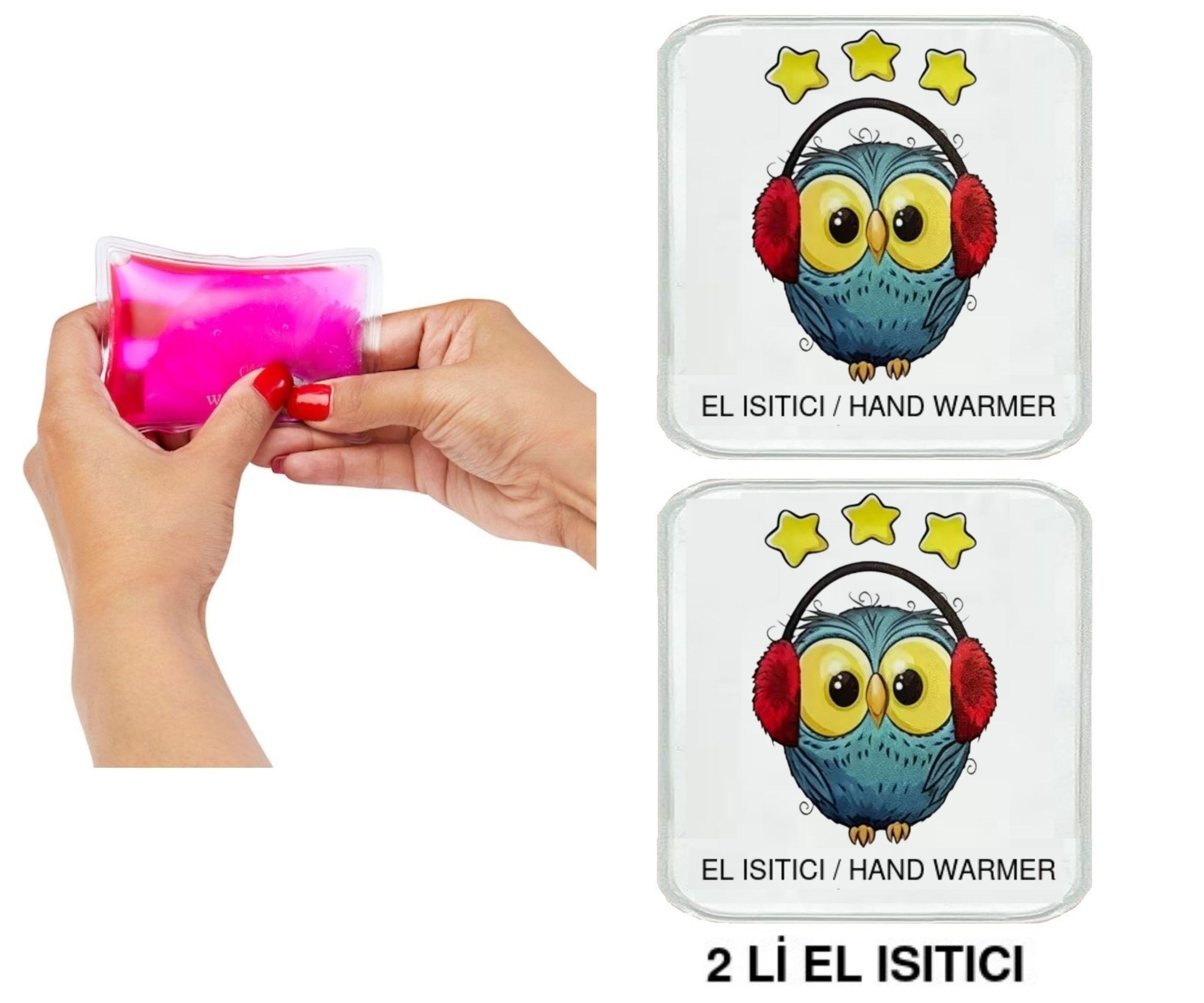 Sıa  2 Adet Baykuş Cep Sobası,El Isıtıcı,Sıcak Su Torbası Pvc  10X9,5Cm