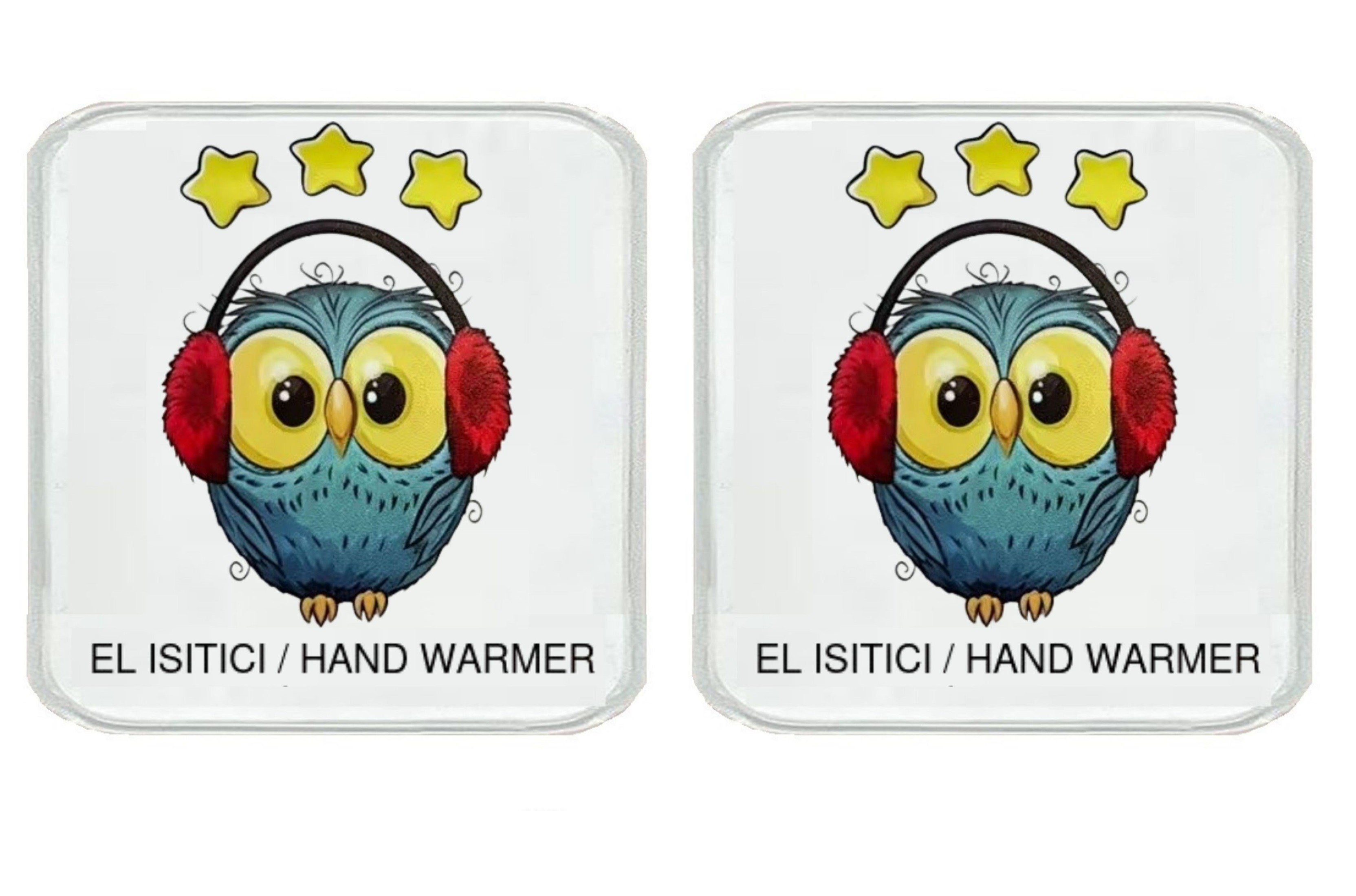 Sıa  2 Adet Baykuş Cep Sobası,El Isıtıcı,Sıcak Su Torbası Pvc  10X9,5Cm