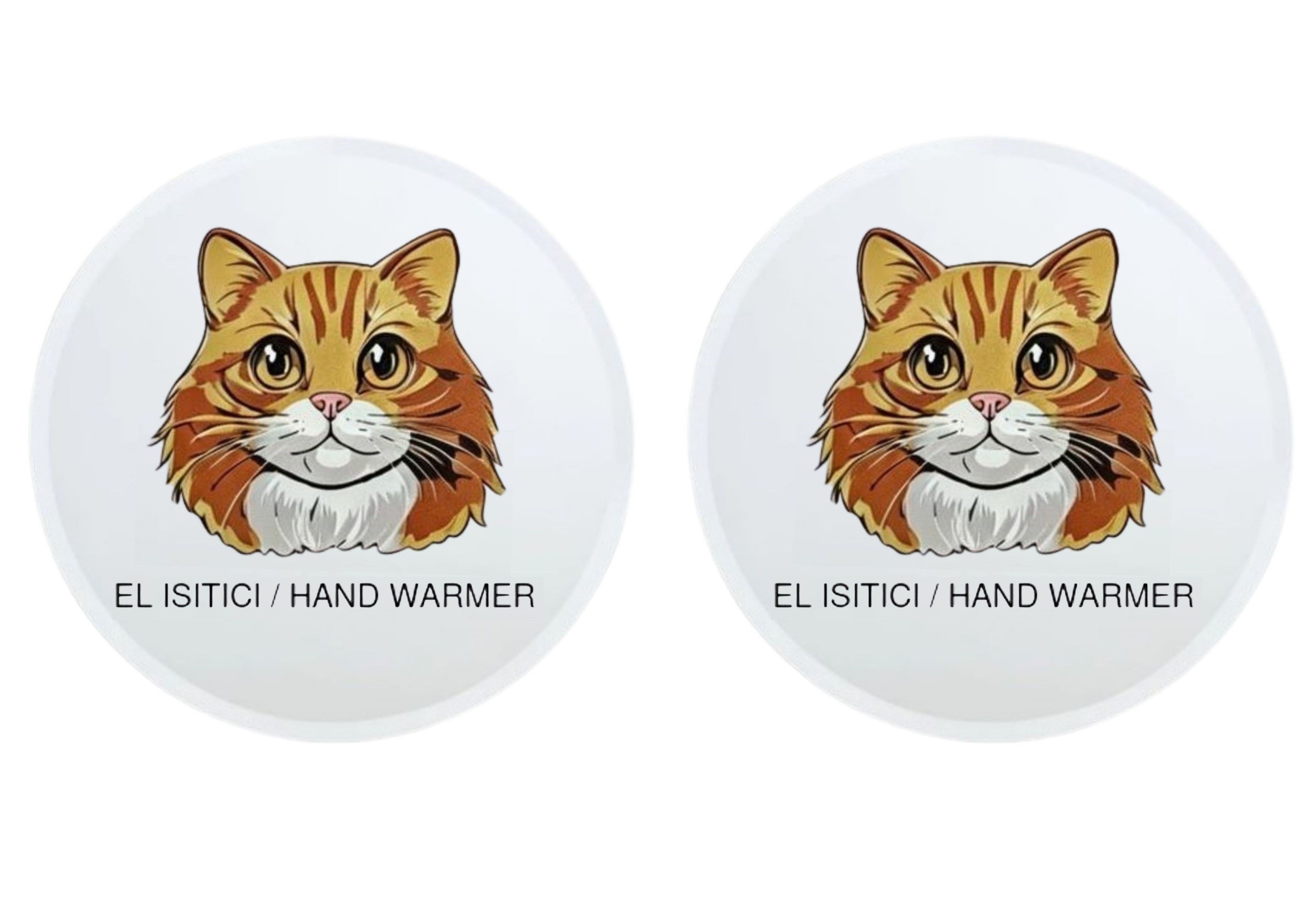 Sıa 2 Adet Kahverengi Kedi Cep Sobası,El Isıtıcı,Sıcak Su Torbası Pvc  10X9,5Cm
